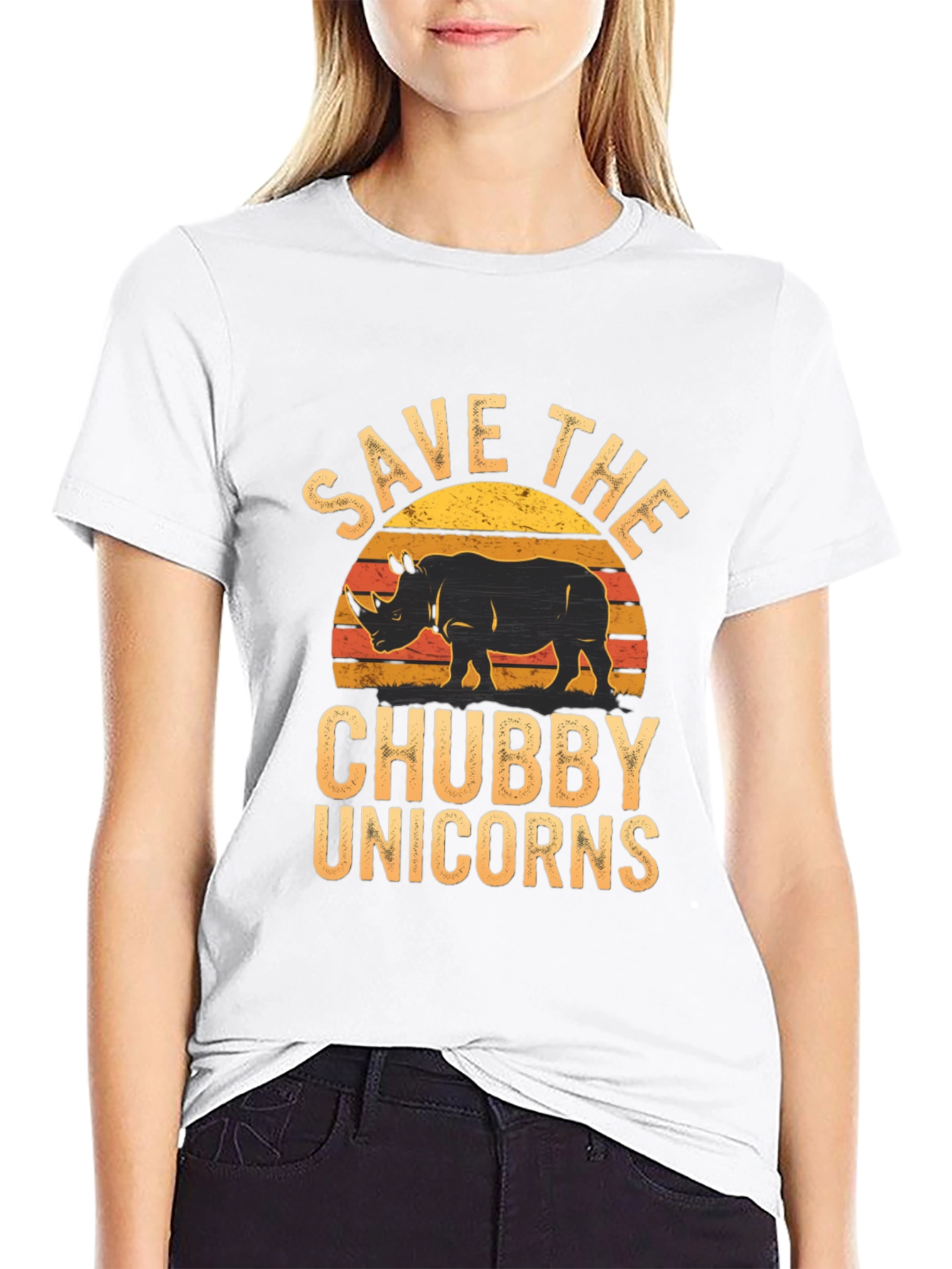 Save the Chubby Unicorns Rhino T-Shirt