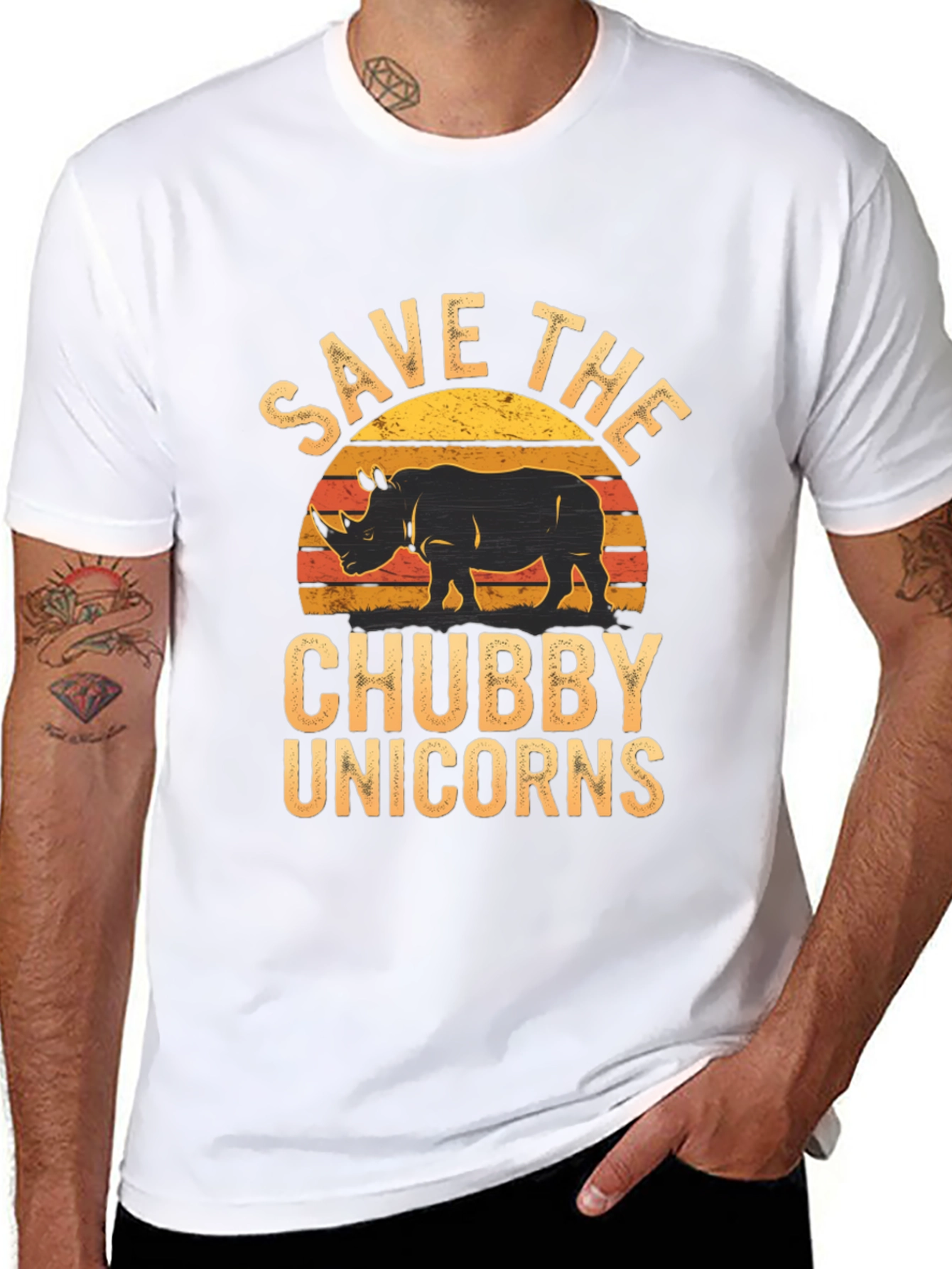 Save the Chubby Unicorns Rhino T-Shirt
