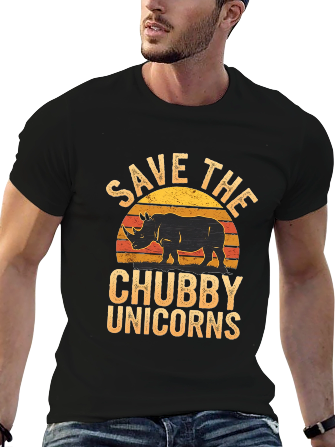 Save the Chubby Unicorns Rhino T-Shirt