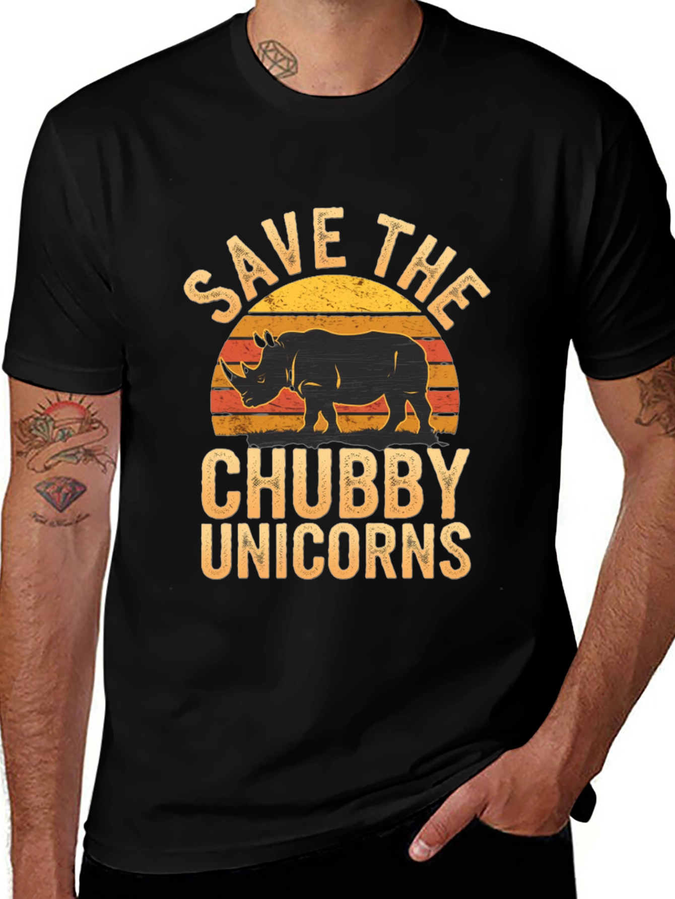 Save the Chubby Unicorns Rhino T-Shirt