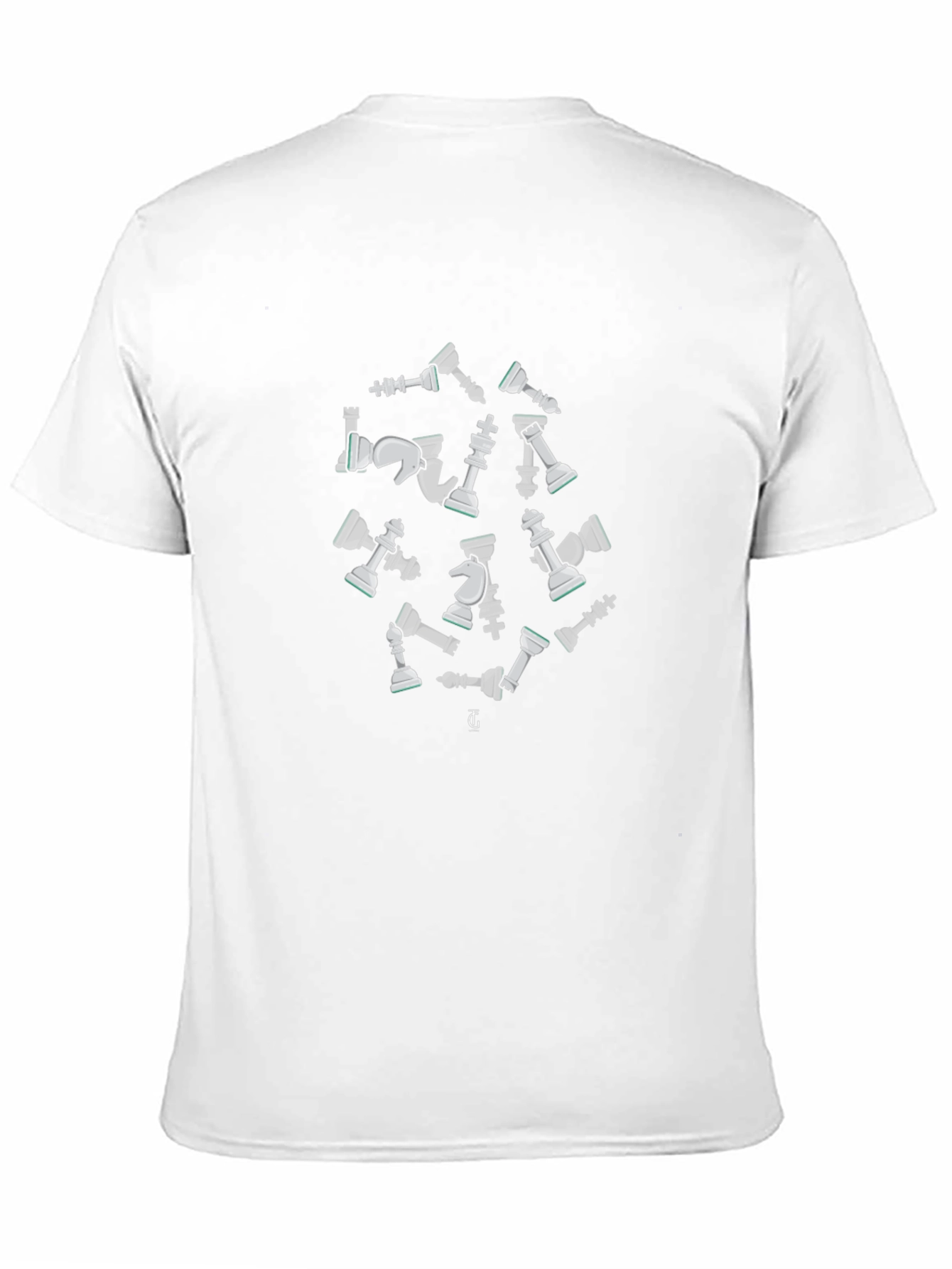 Chess Pieces Graphic Tee - Black Cotton T-Shirt