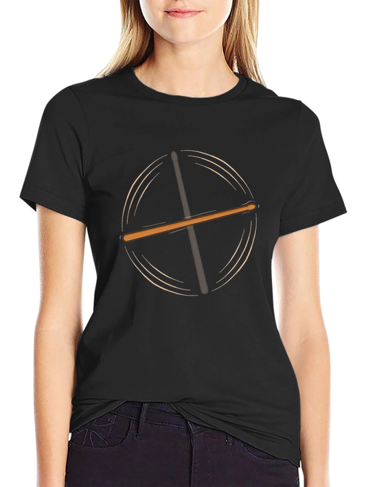 Drum Sticks Graphic Black T-Shirt