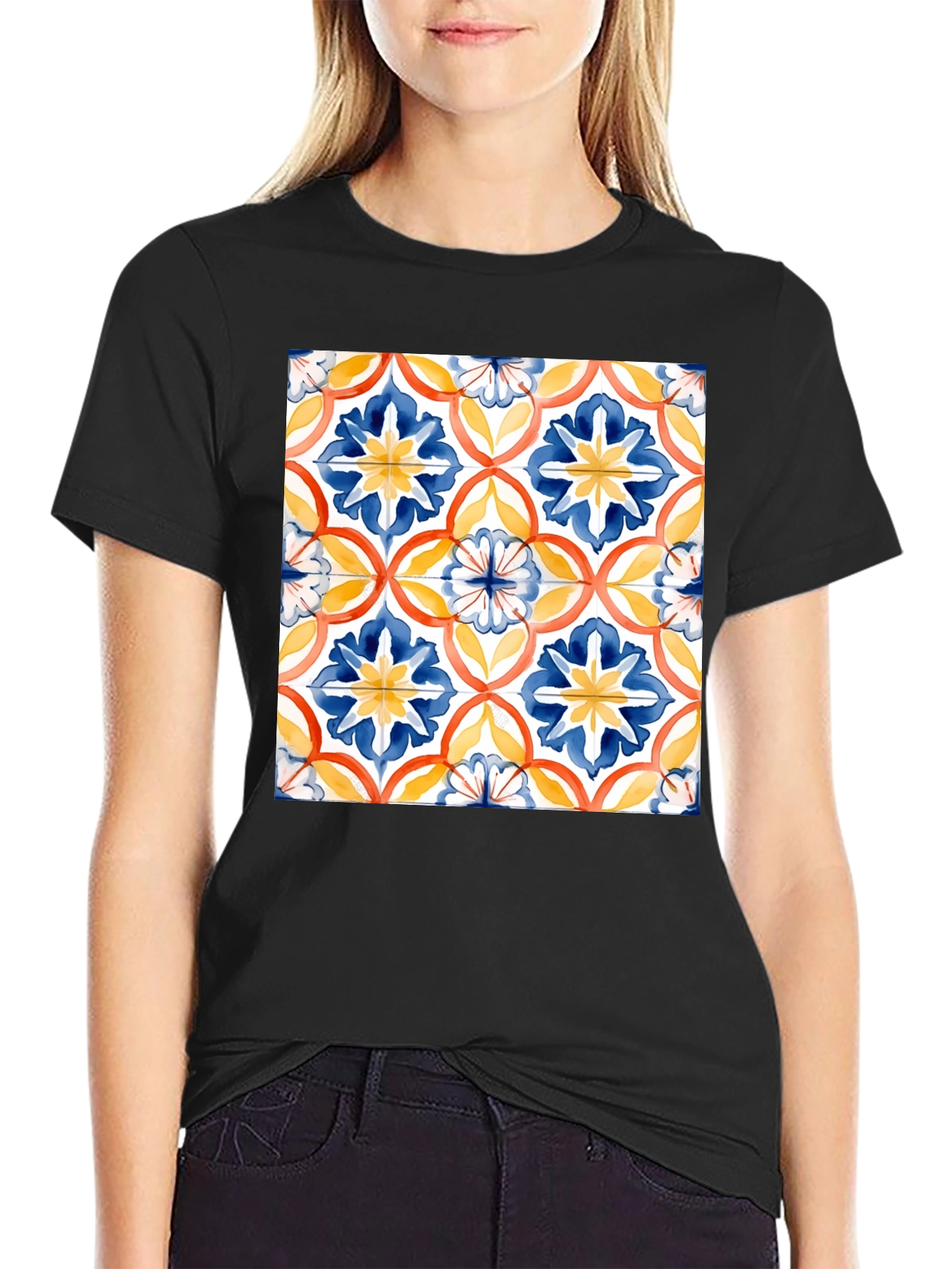 Azulejo-Inspired Graphic Tee