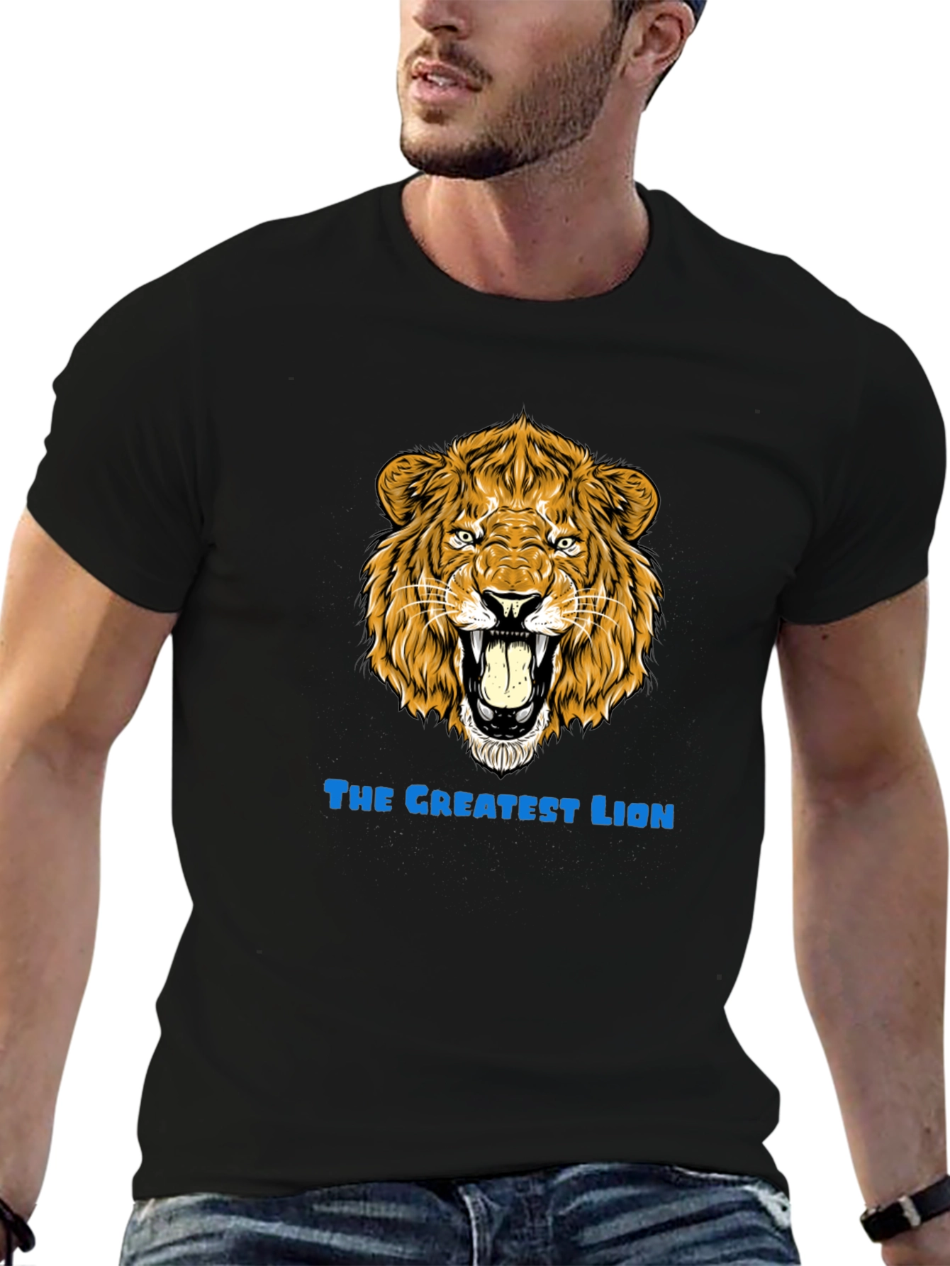 The Greatest Lion Graphic T-Shirt - Bold Design