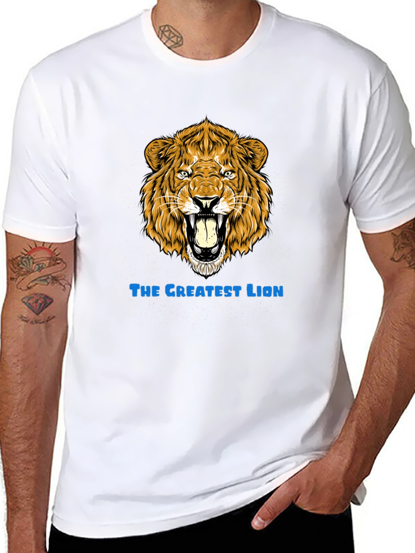 The Greatest Lion Graphic T-Shirt - Bold Design