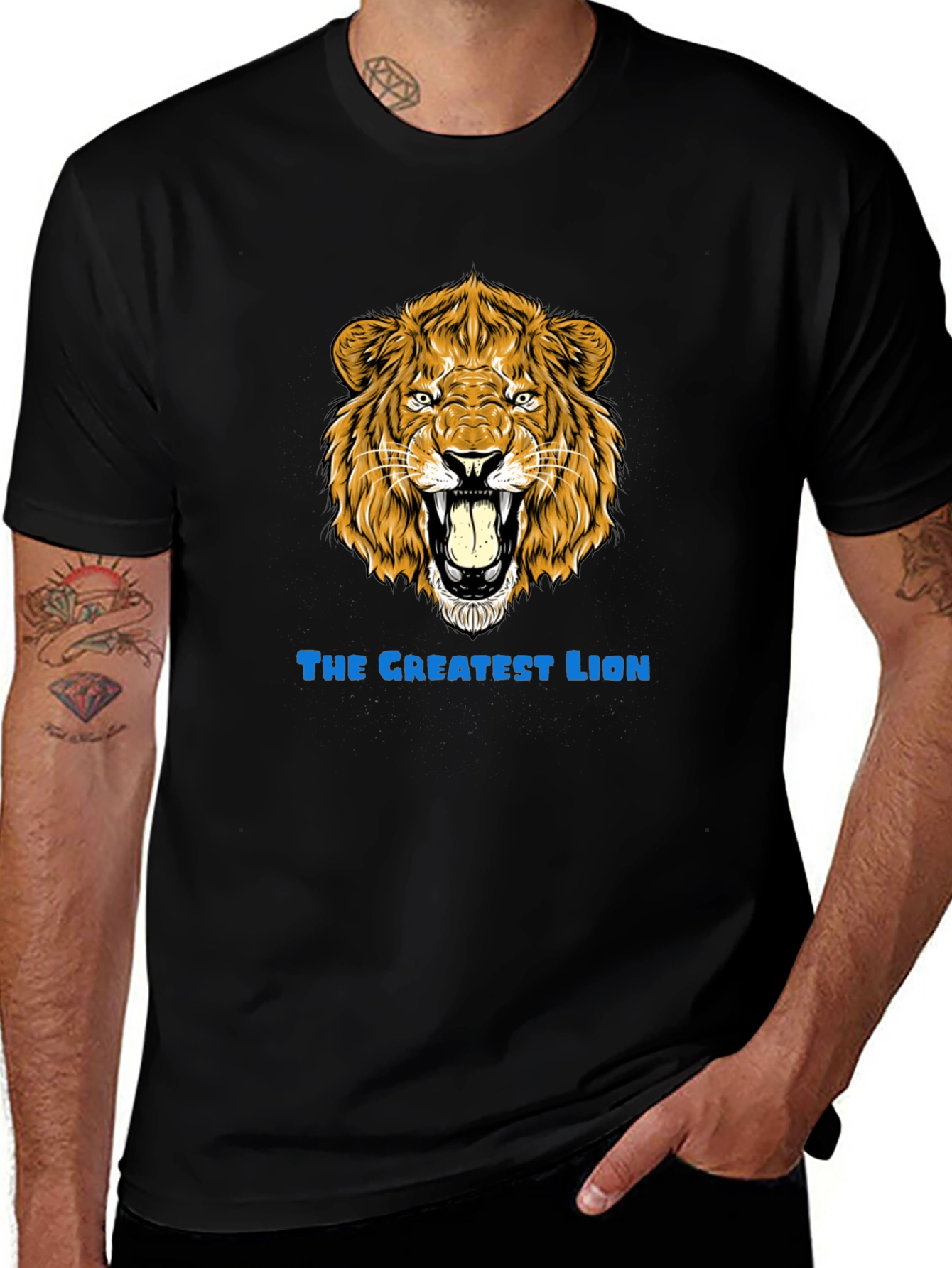 The Greatest Lion Graphic T-Shirt - Bold Design