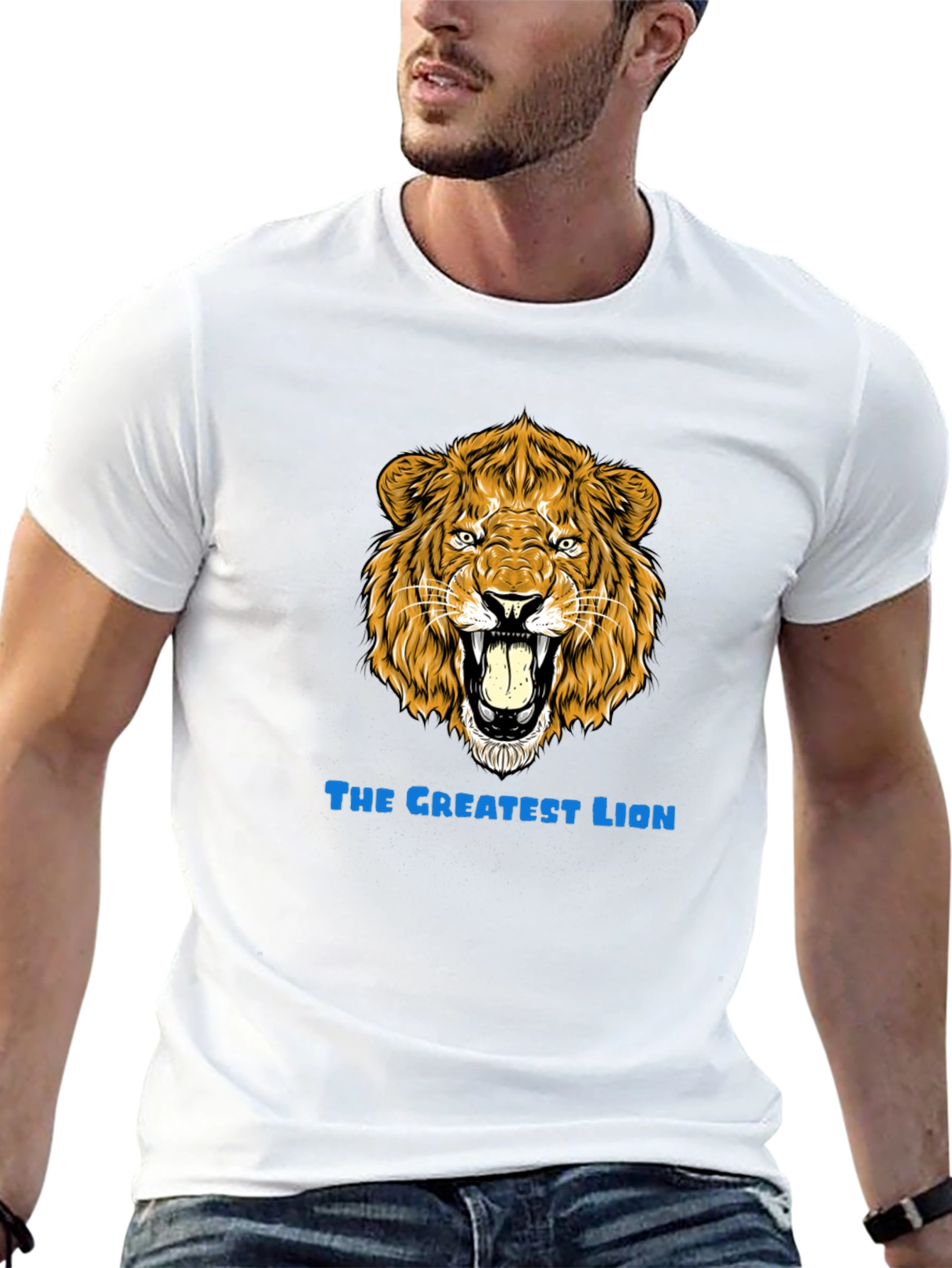 The Greatest Lion Graphic T-Shirt - Bold Design