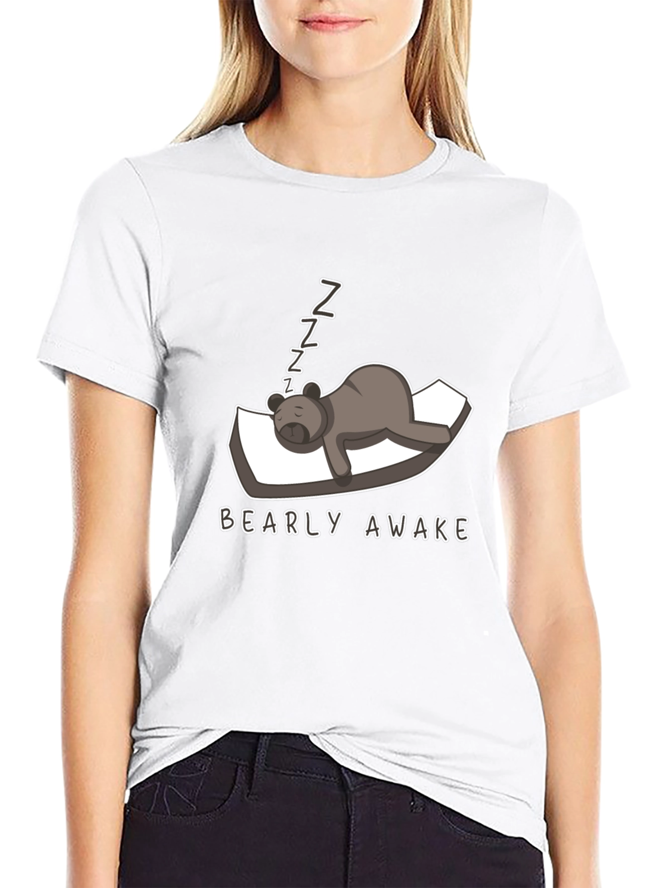 Bearly Awake T-Shirt - Funny Sleeping Bear Tee