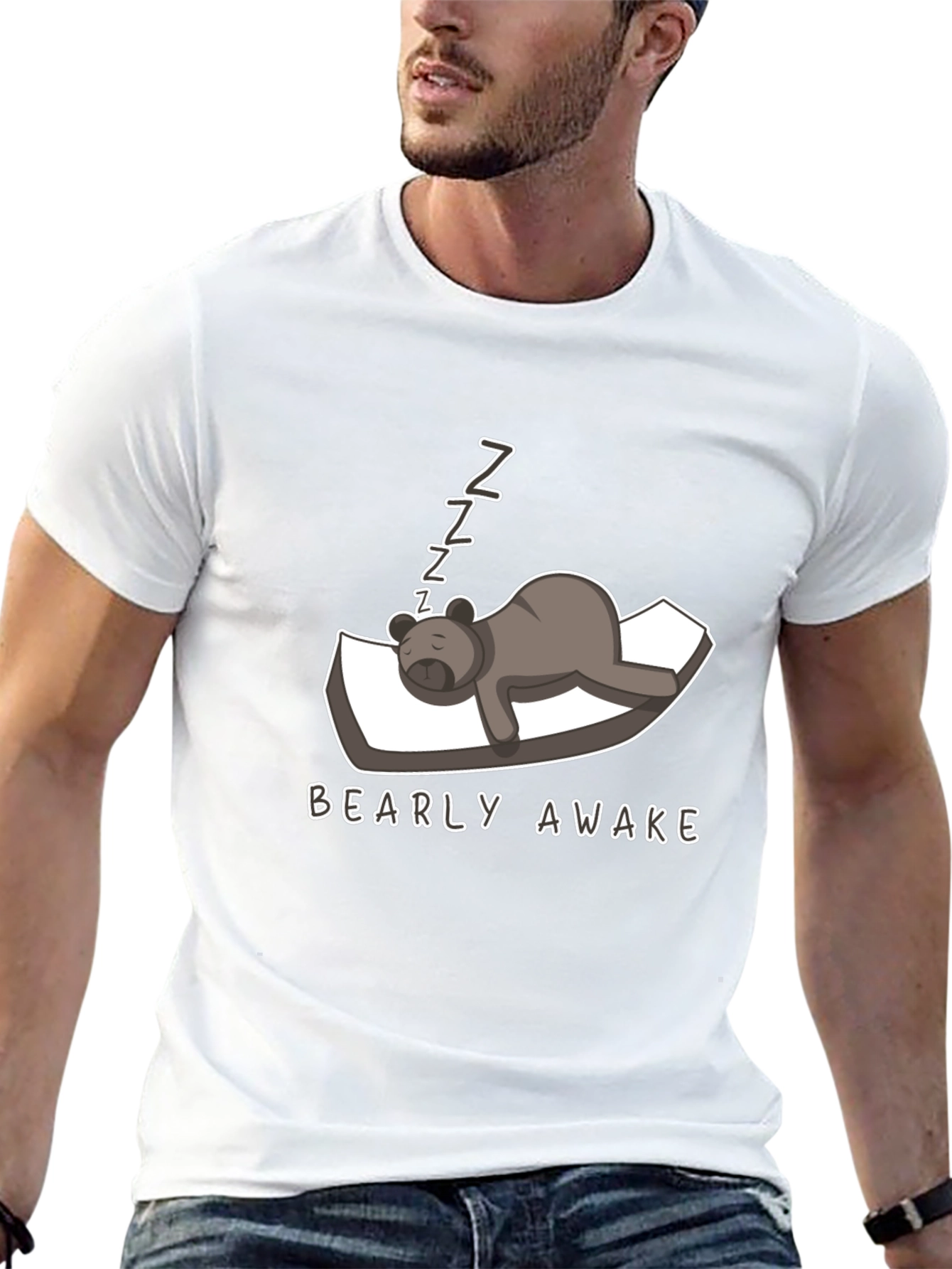 Bearly Awake T-Shirt - Funny Sleeping Bear Tee
