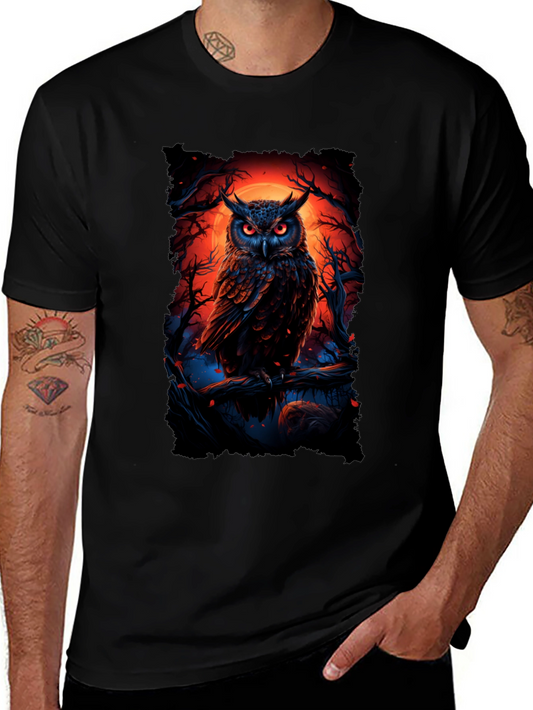 Owl Graphic Tee - Gothic T-Shirt