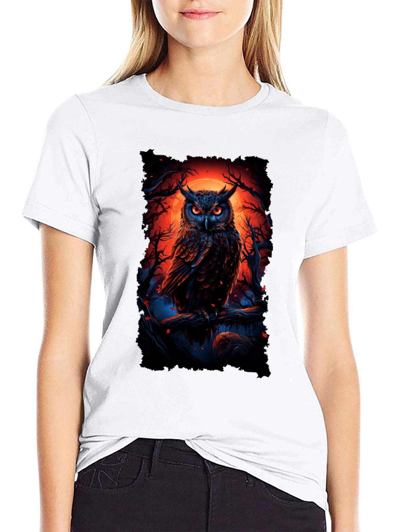 Owl Graphic Tee - Gothic T-Shirt