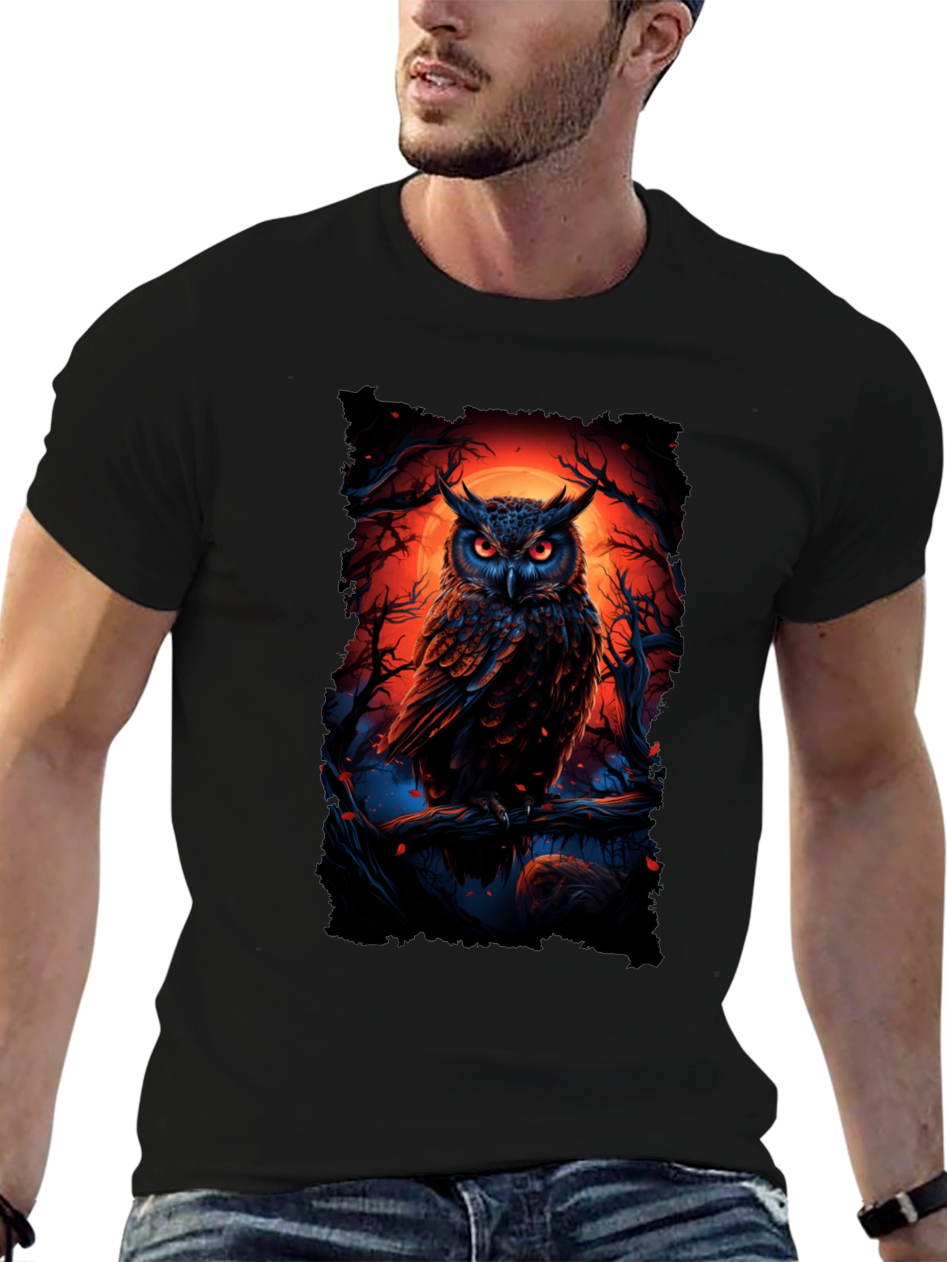 Owl Graphic Tee - Gothic T-Shirt