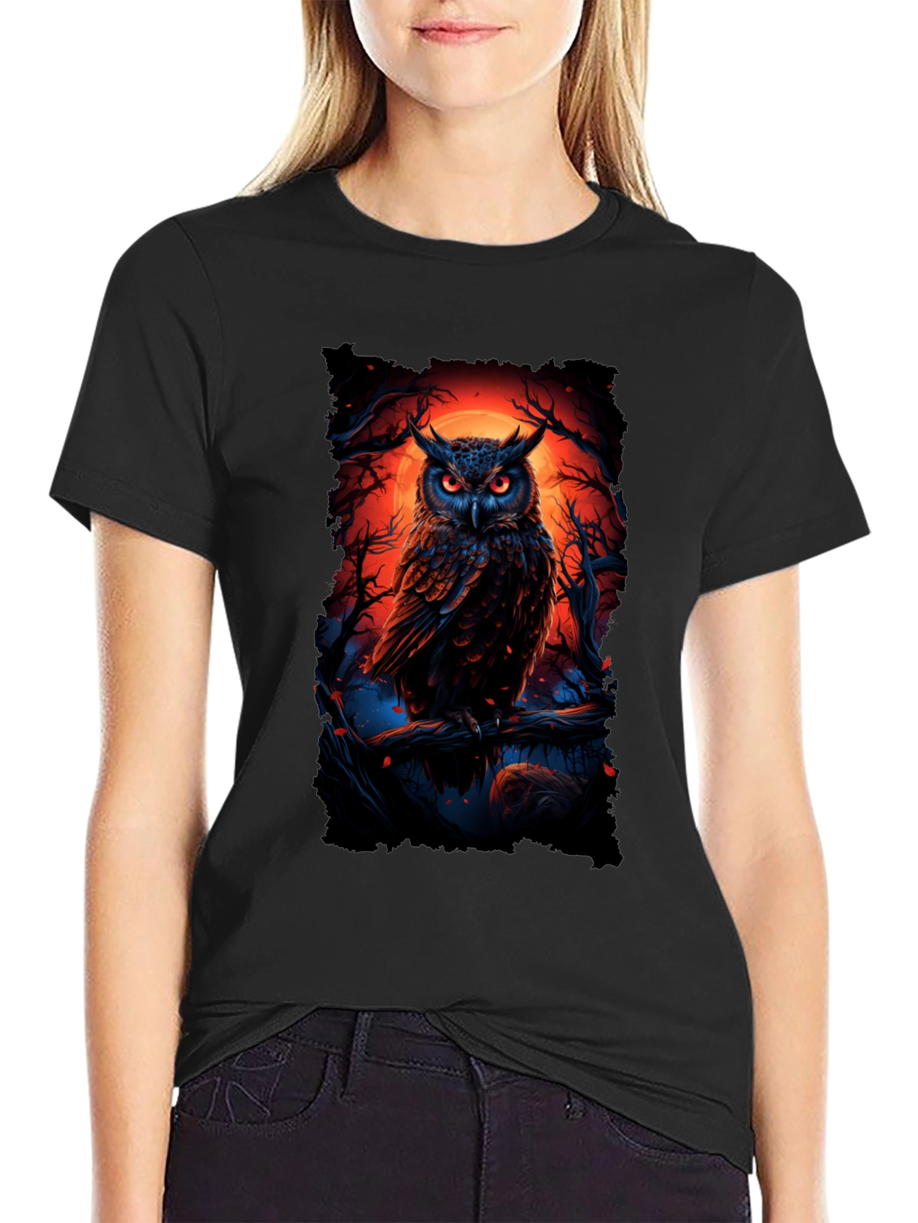 Owl Graphic Tee - Gothic T-Shirt