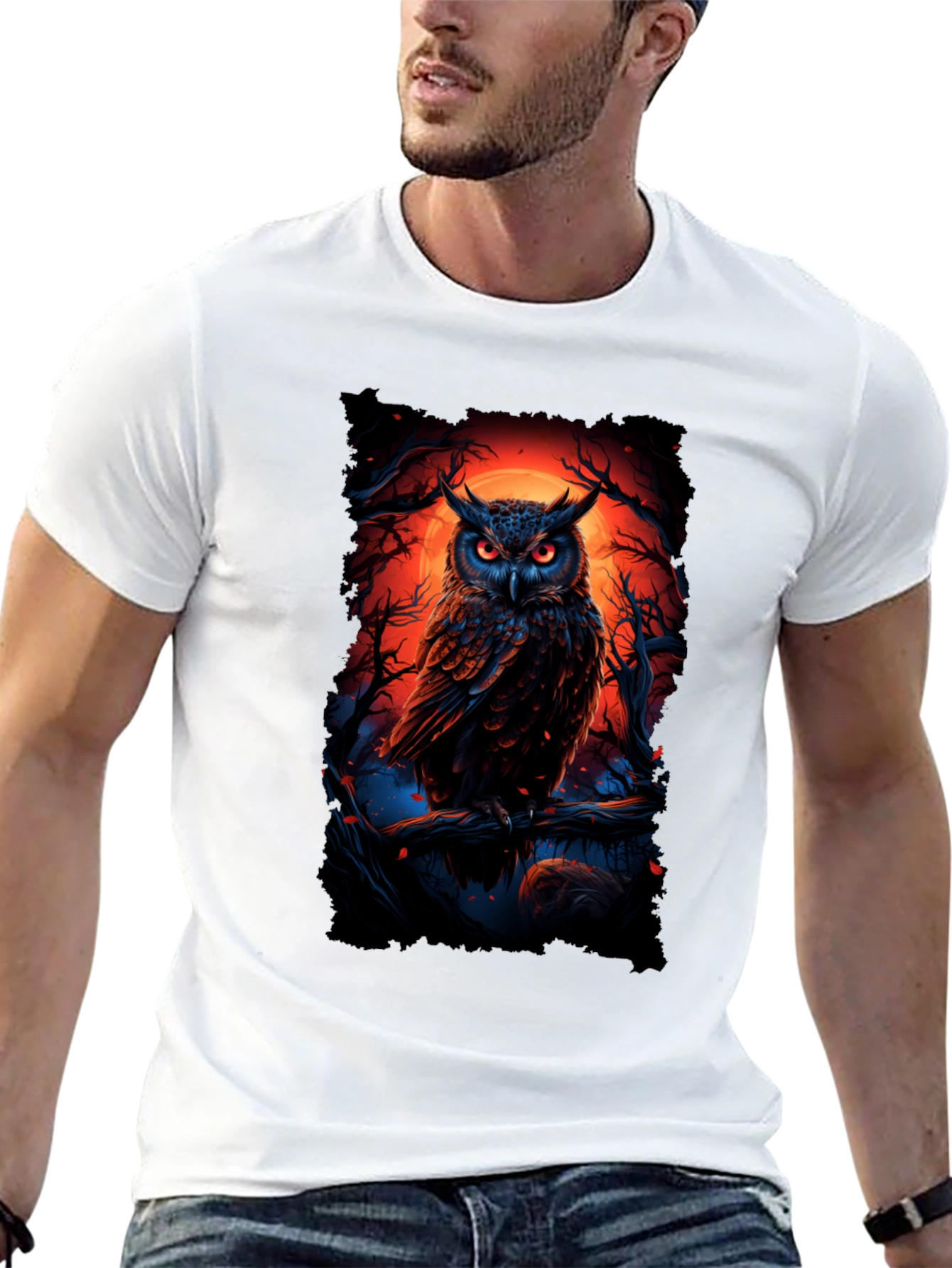 Owl Graphic Tee - Gothic T-Shirt