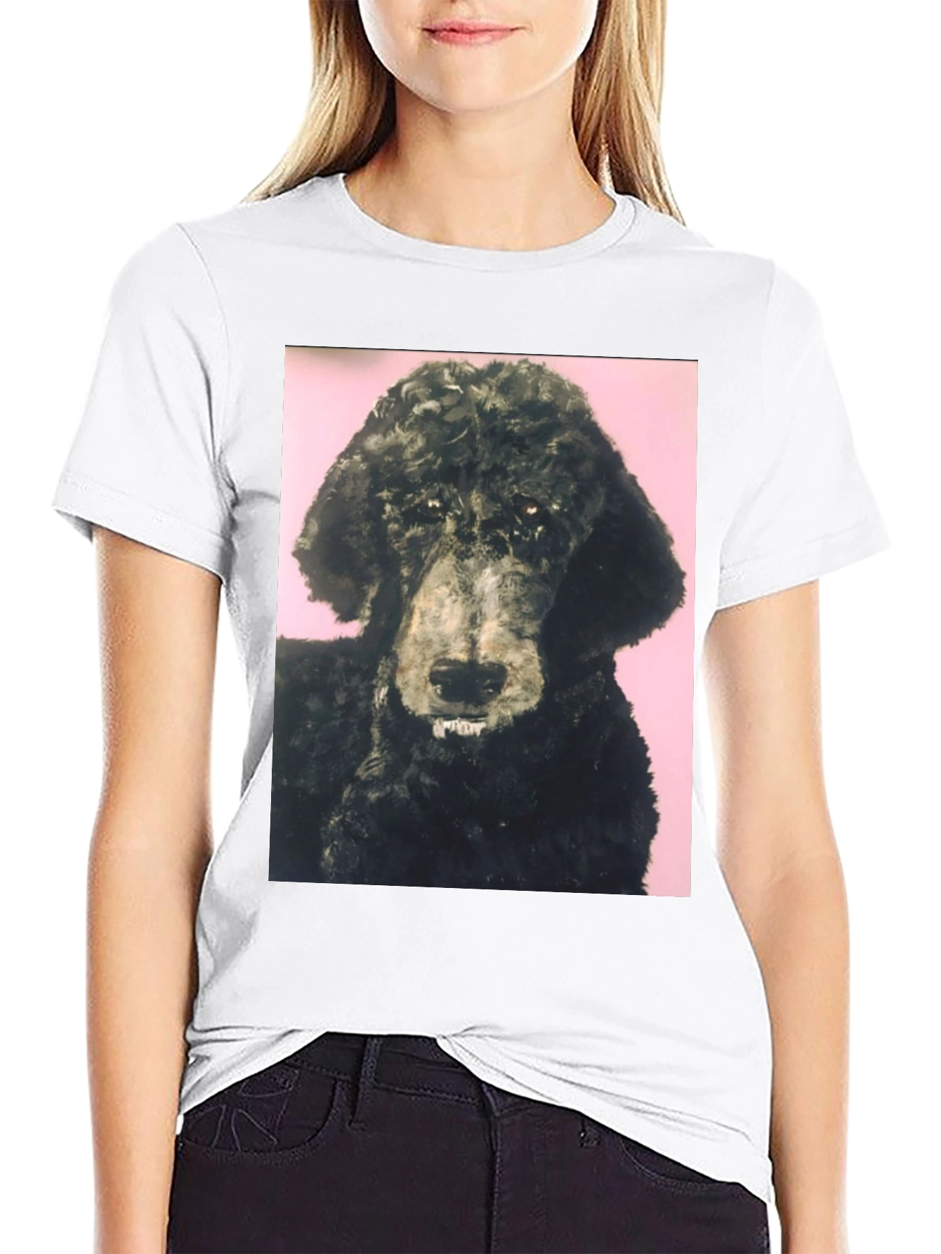 Black Poodle Graphic Tee - Unique Pet Lover Shirt
