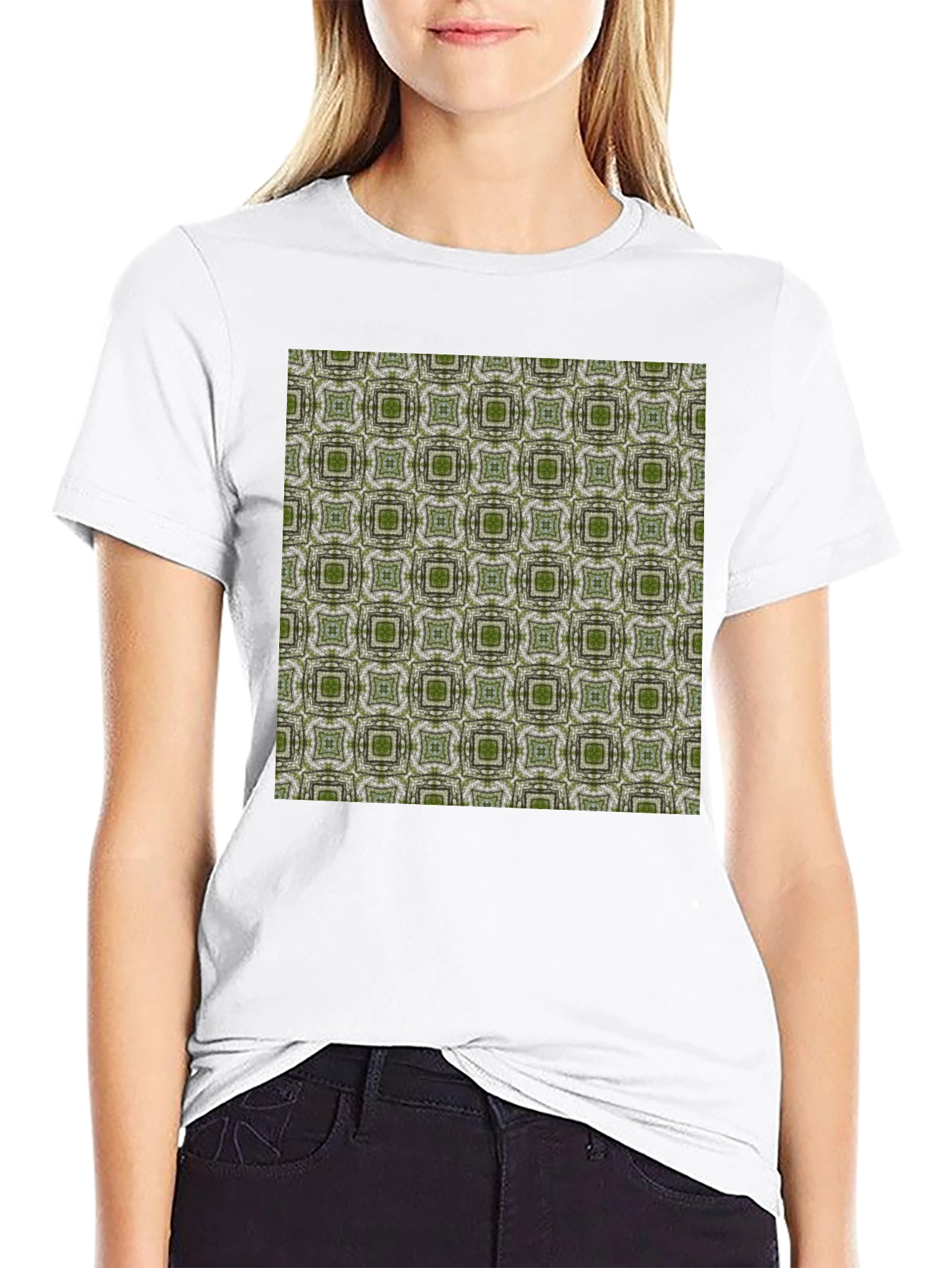 Patterned Black T-Shirt