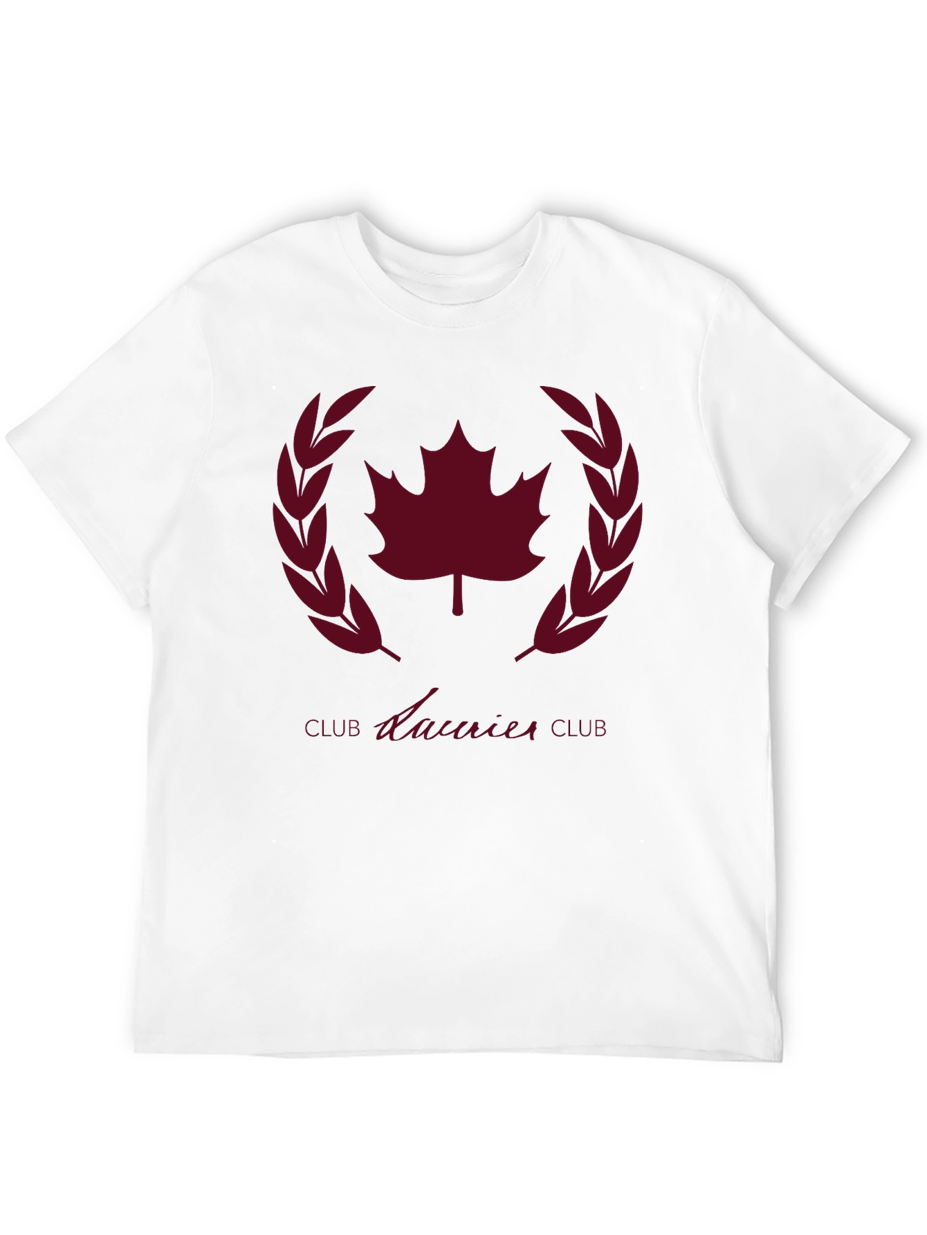 Laurier Club Black T-Shirt - Maple Leaf Design
