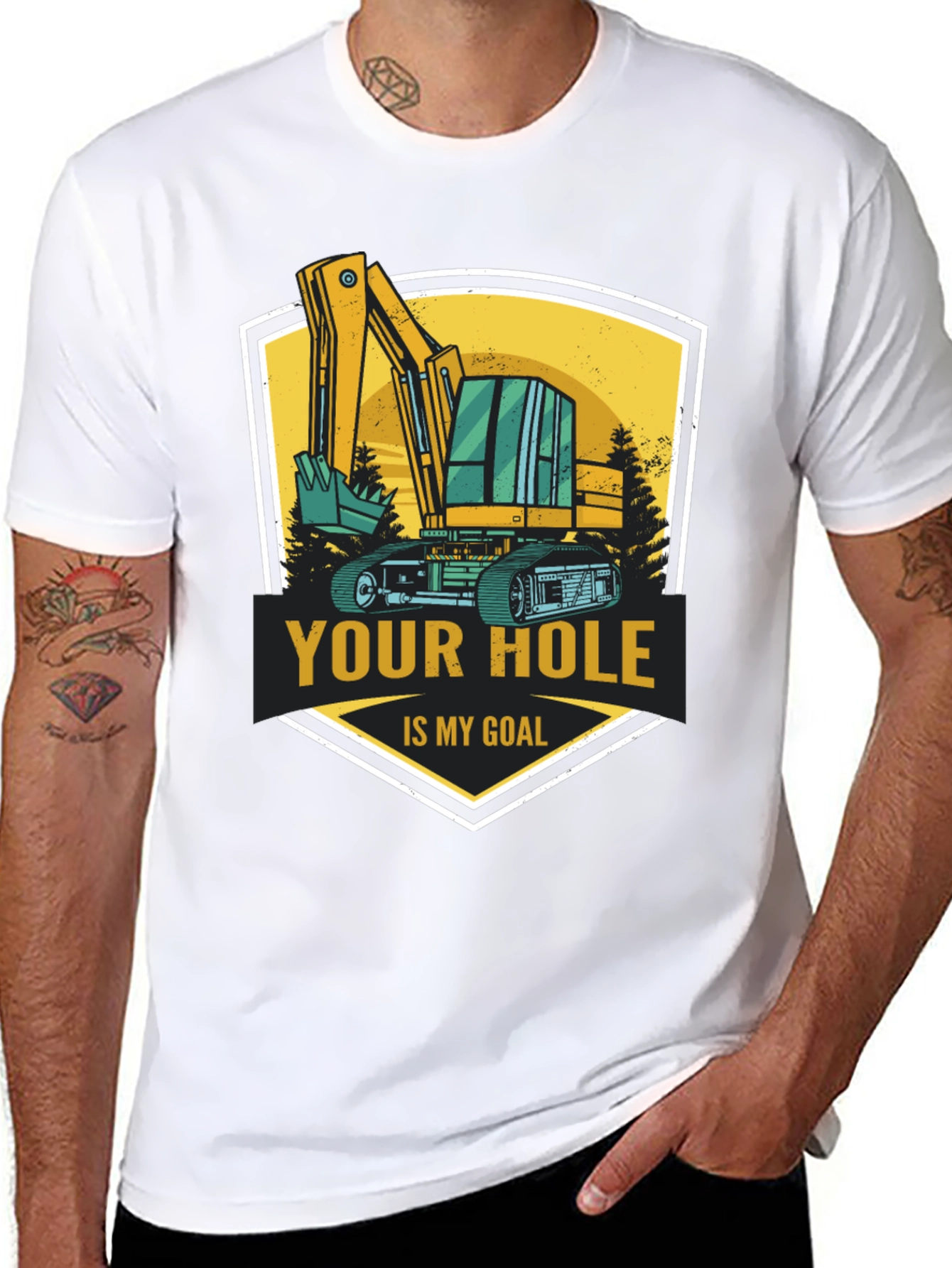 Your Hole Is My Goal Excavator T-Shirt