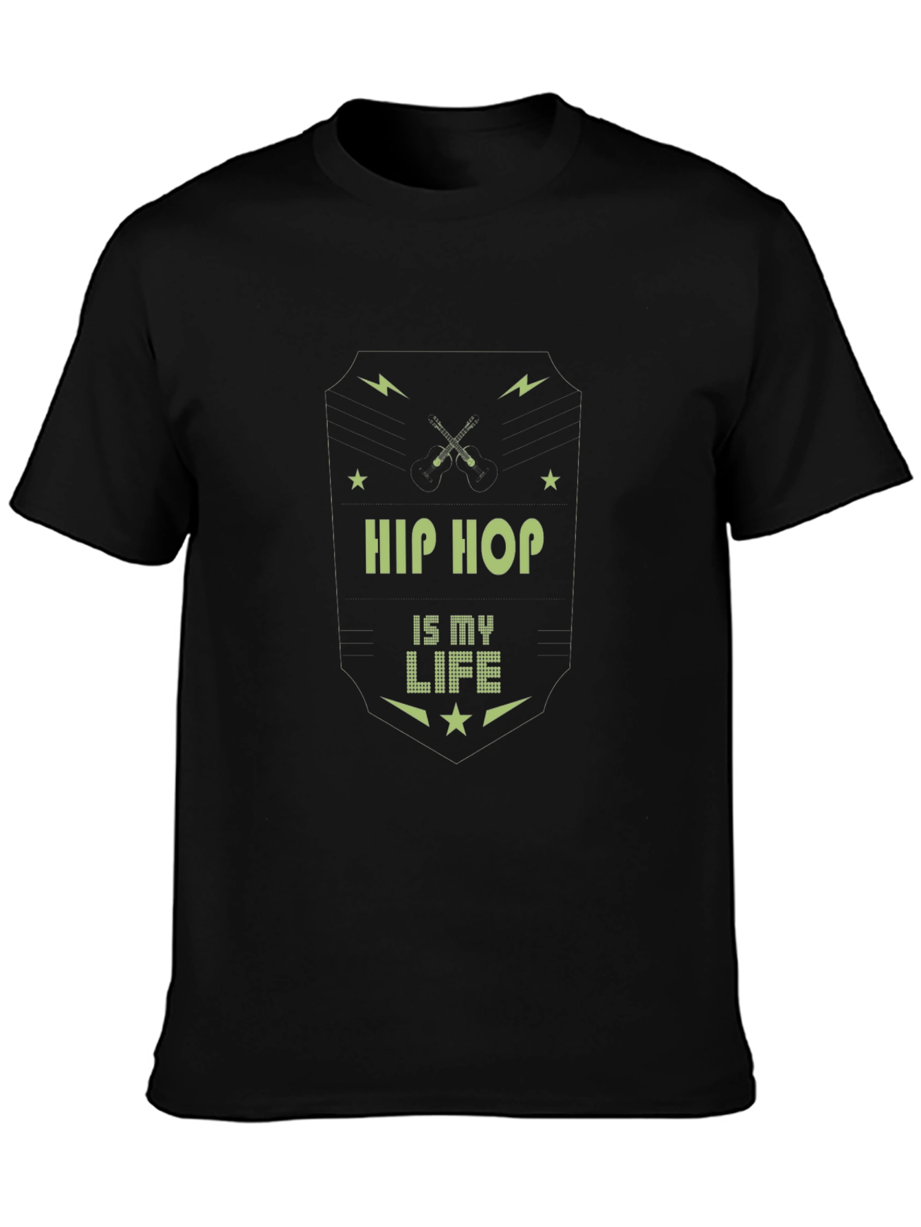 Hip Hop is My Life Black Graphic Tee