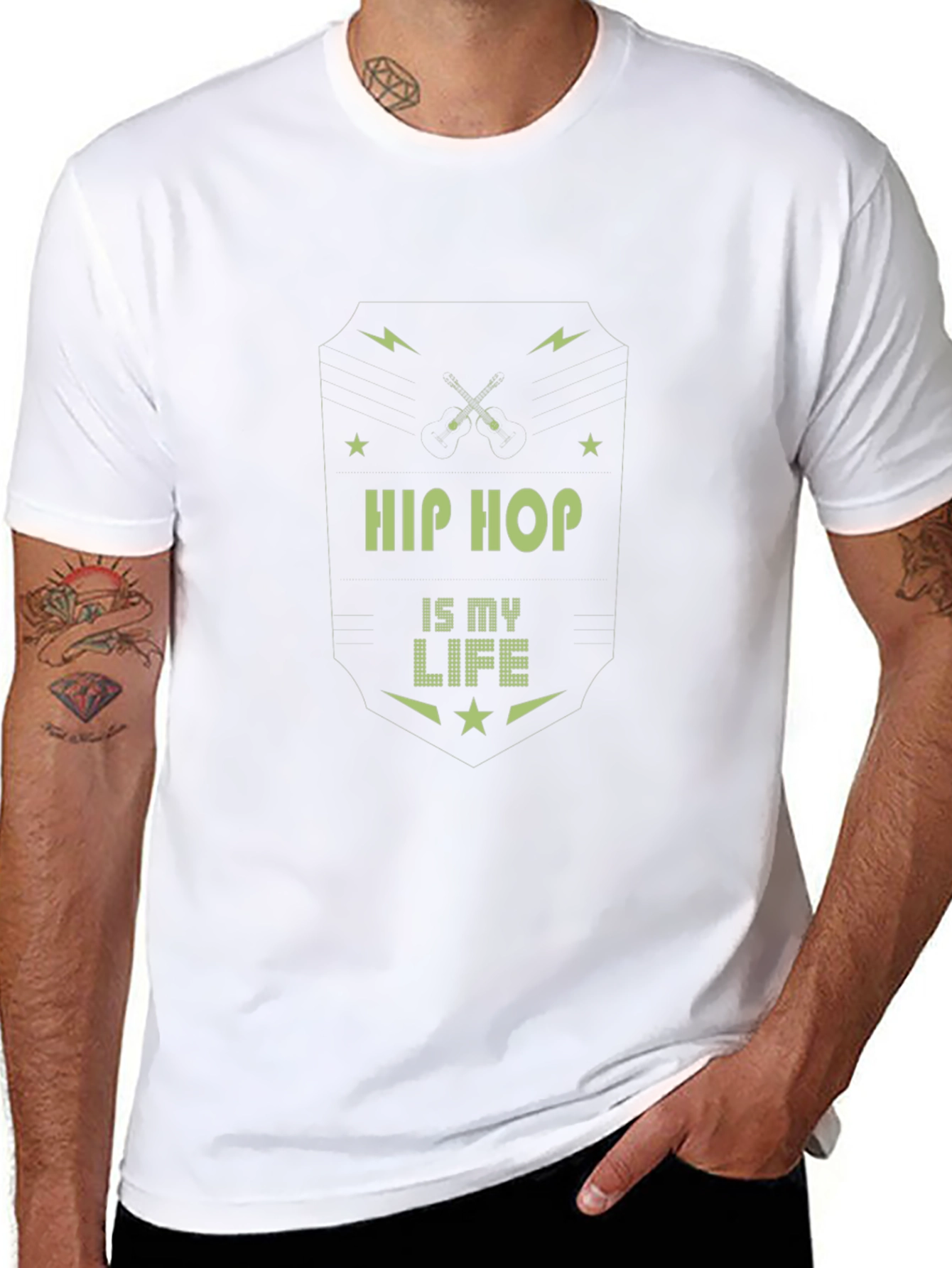 Hip Hop is My Life Black Graphic Tee