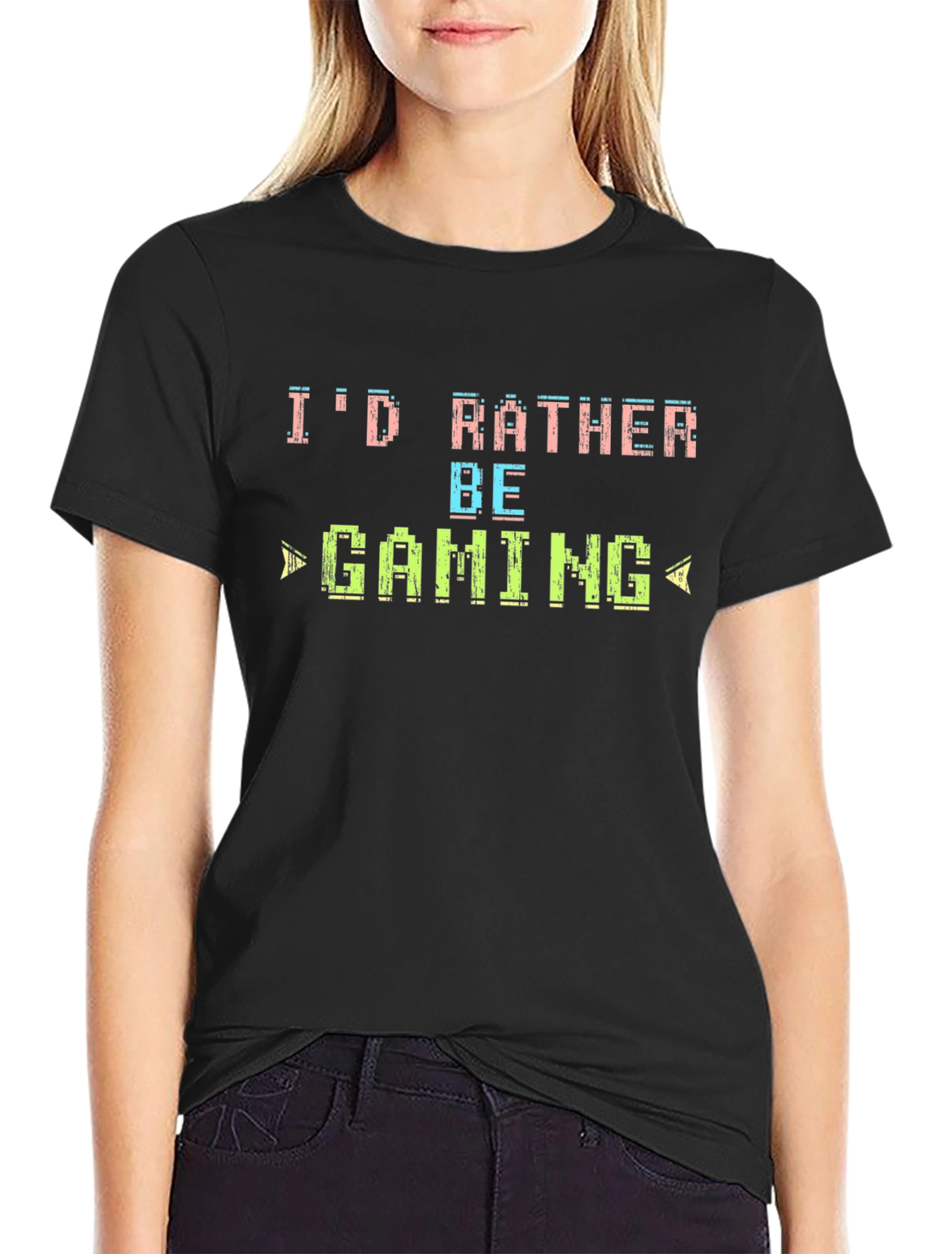 Id Rather Be Gaming Graphic Tee - Black