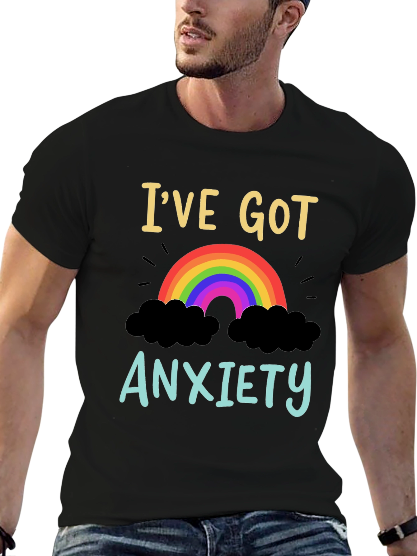 Anxiety Rainbow Graphic T-Shirt