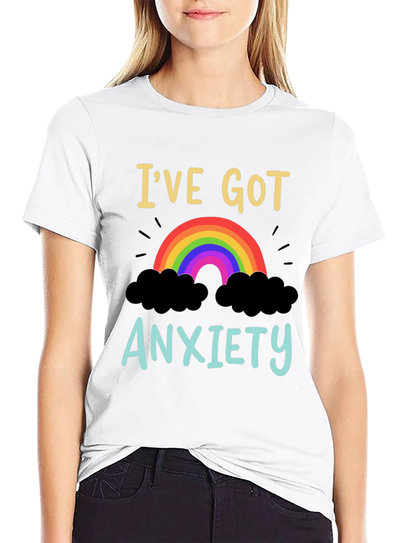Anxiety Rainbow Graphic T-Shirt