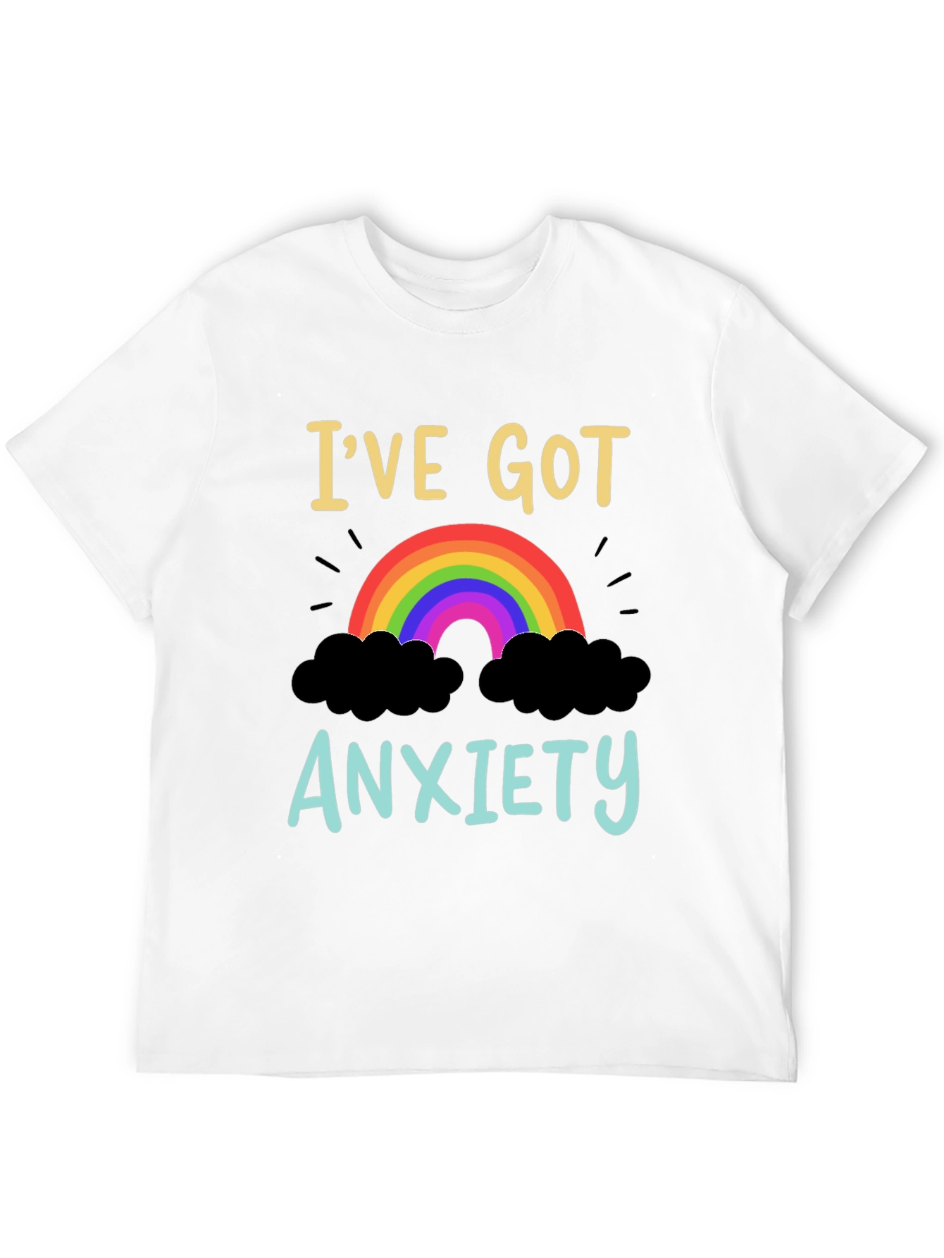 Anxiety Rainbow Graphic T-Shirt