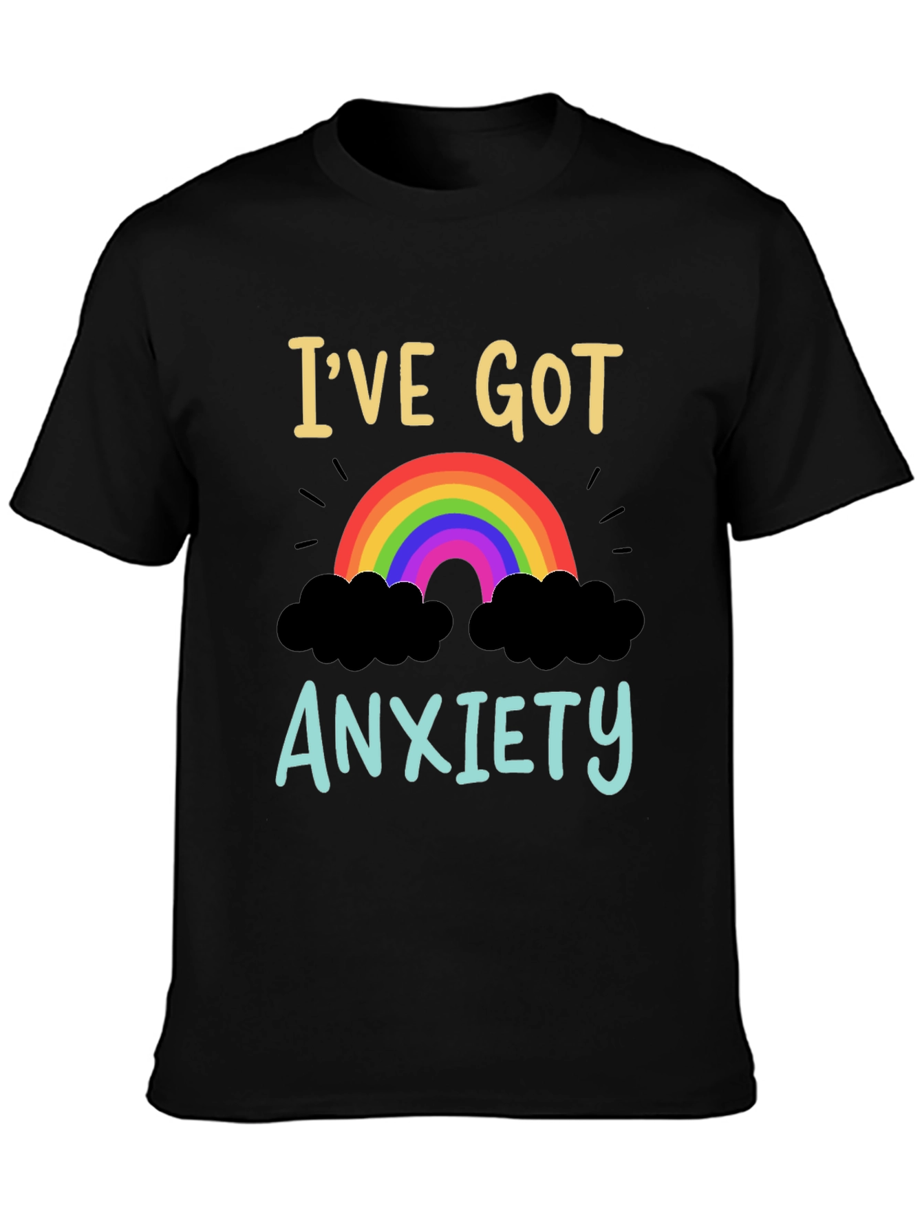 Anxiety Rainbow Graphic T-Shirt