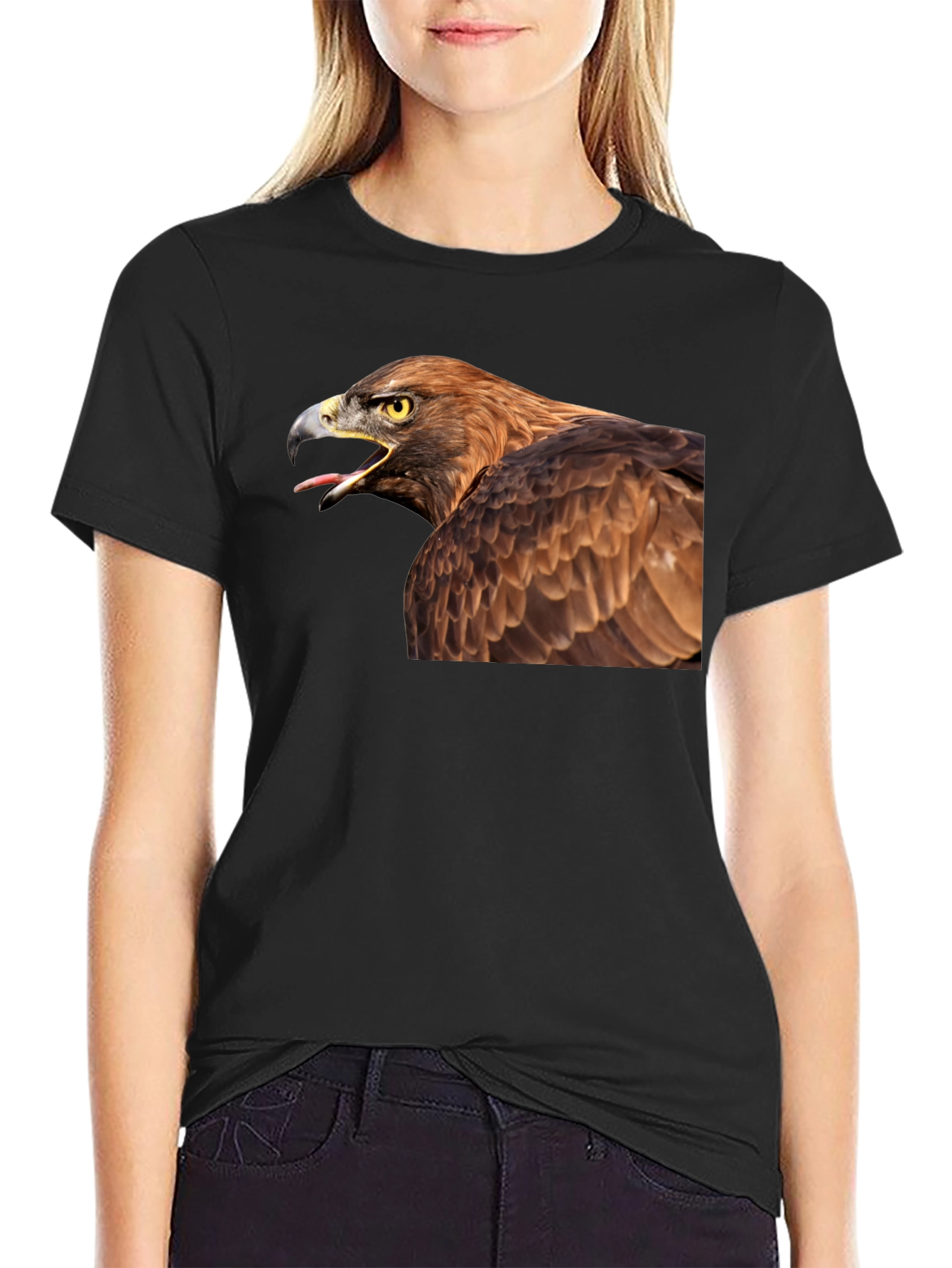 Eagle Graphic T-Shirt - Black Cotton Tee