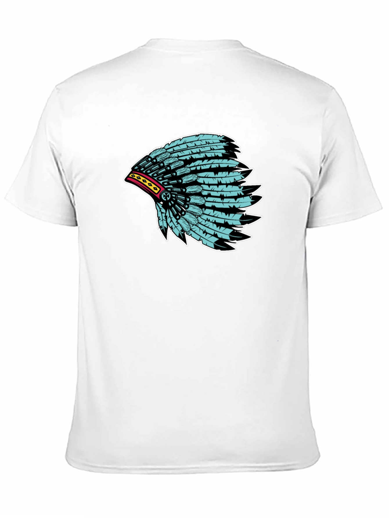 Native Headdress Graphic Tee - Black