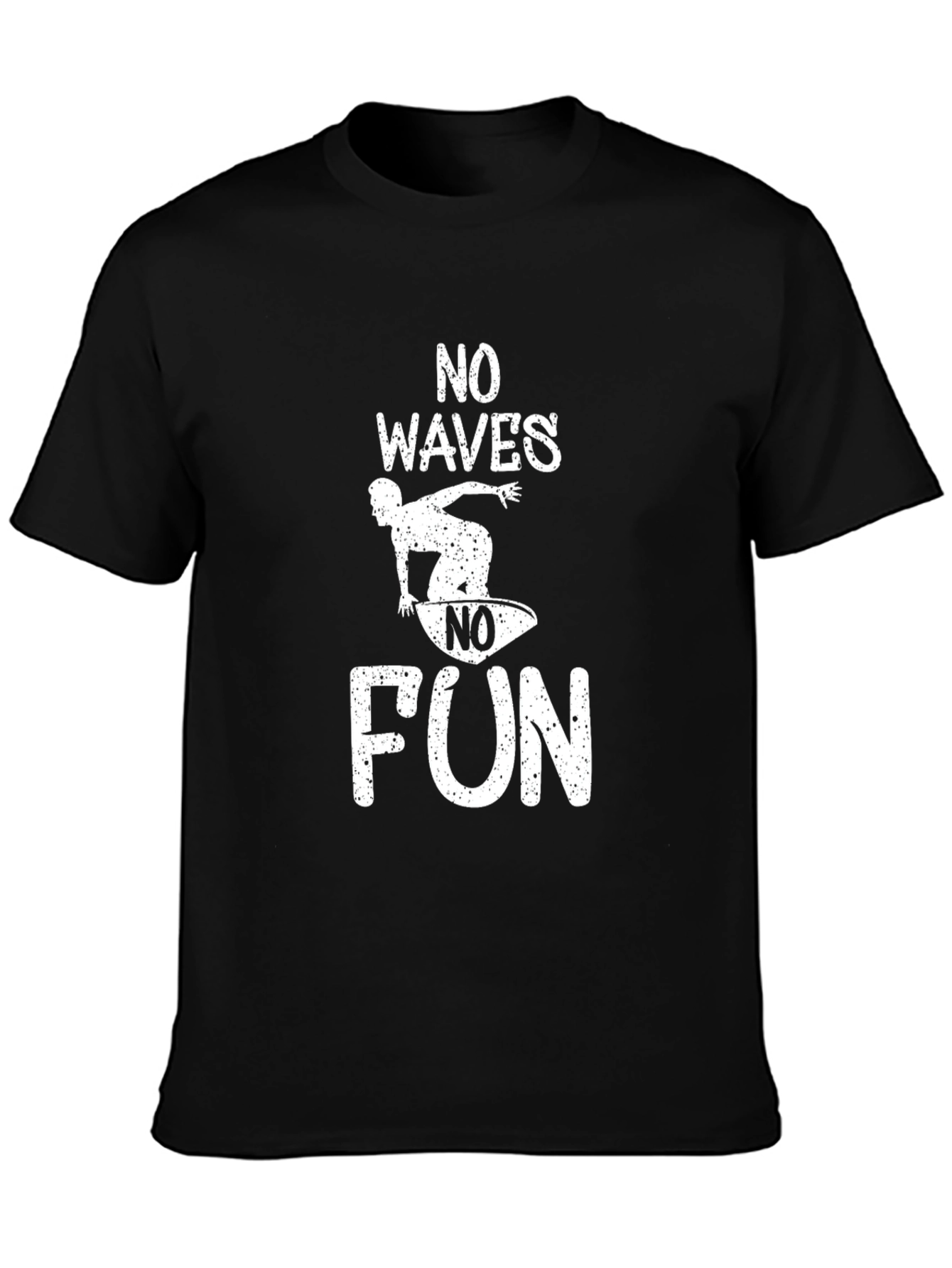 No Waves No Fun Graphic Tee - Surfing T-Shirt