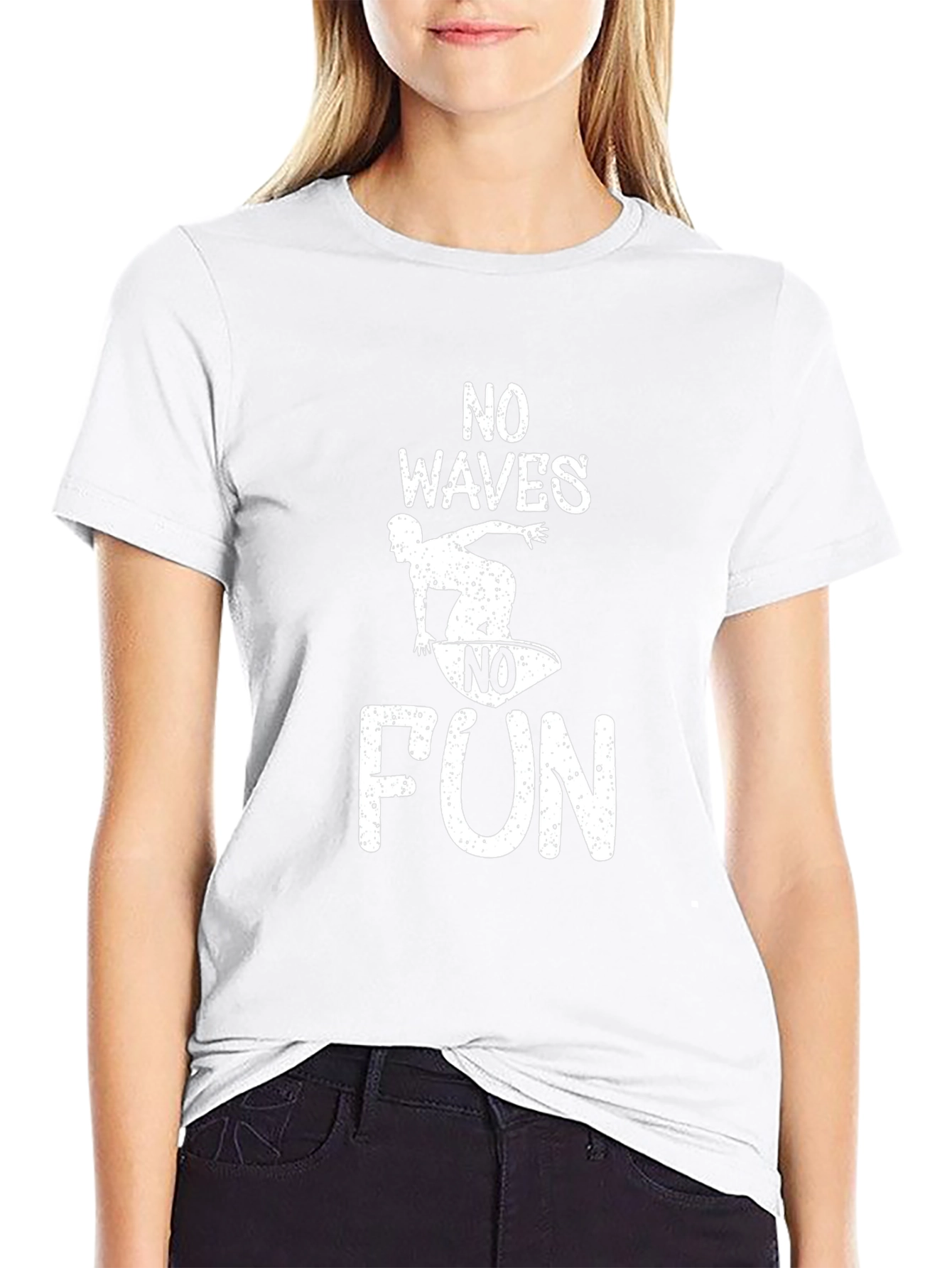 No Waves No Fun Graphic Tee - Surfing T-Shirt