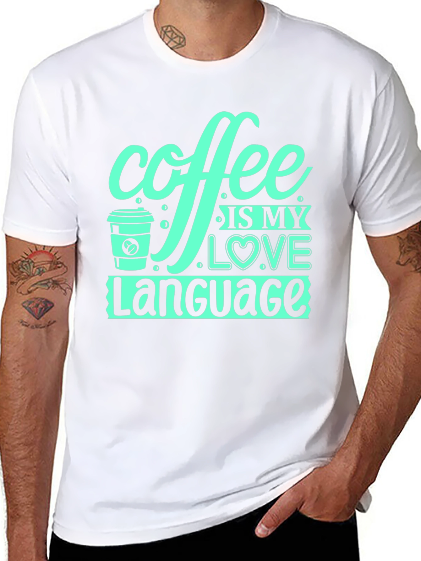Coffee is My Love Language Black T-Shirt