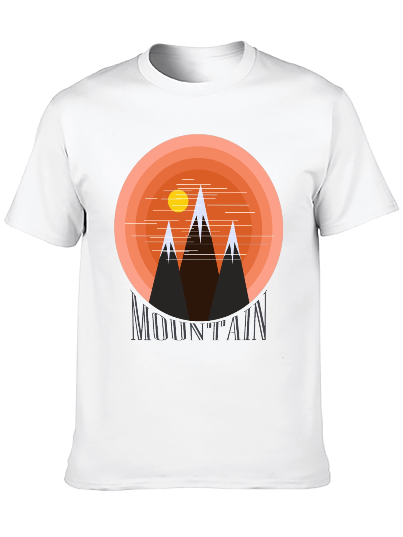 Mountain Graphic Print Black T-Shirt