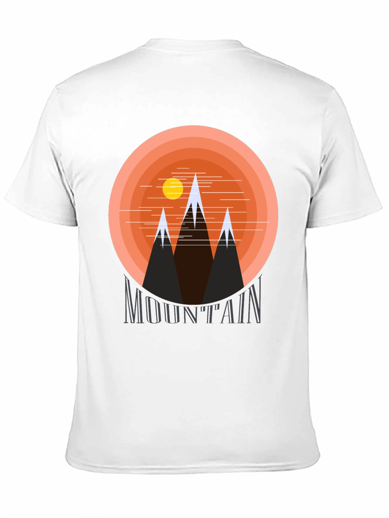 Mountain Graphic Print Black T-Shirt
