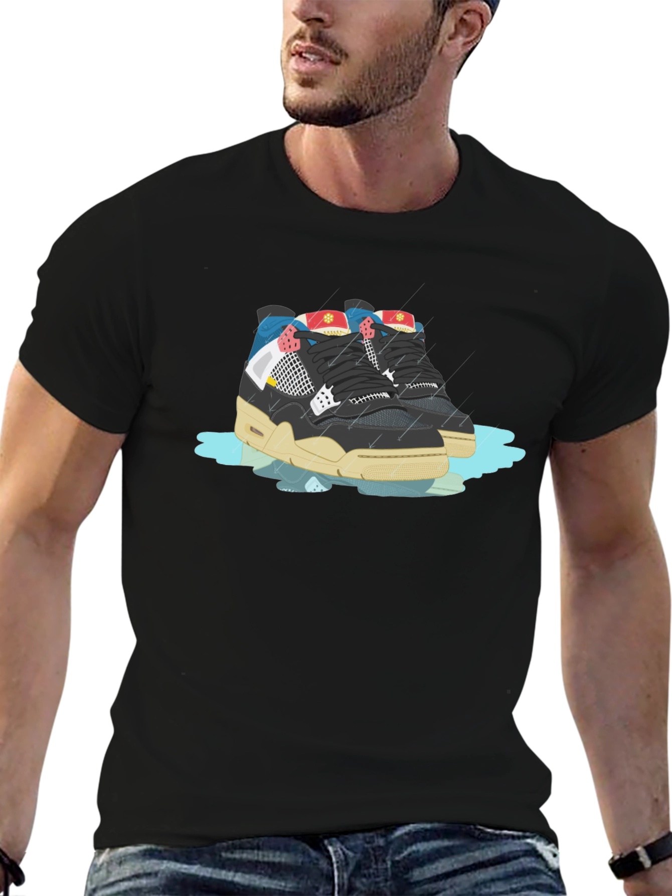 Sneaker Graphic Black T-Shirt