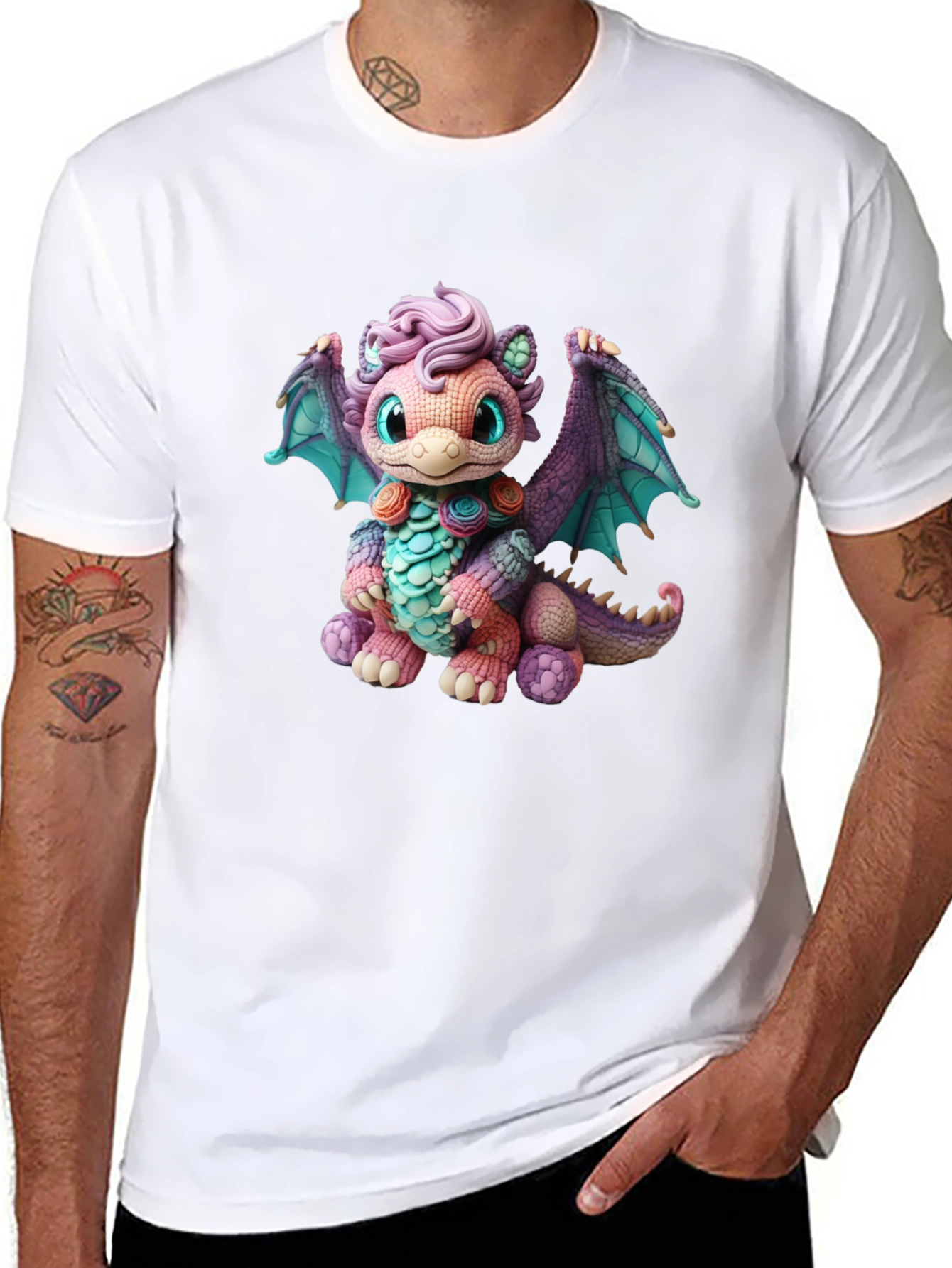 Cute Dragon Graphic Tee - Unique Design