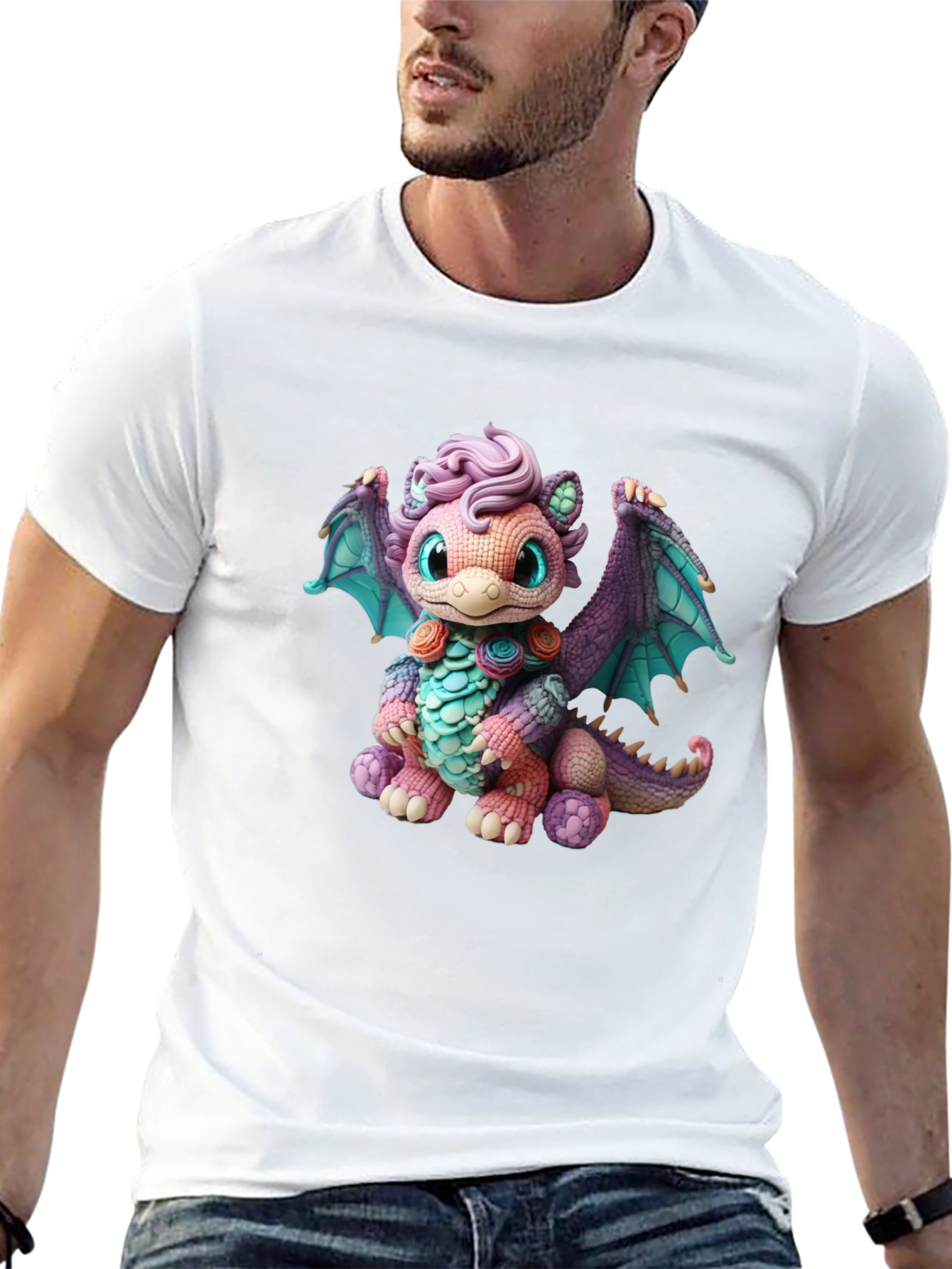 Cute Dragon Graphic Tee - Unique Design