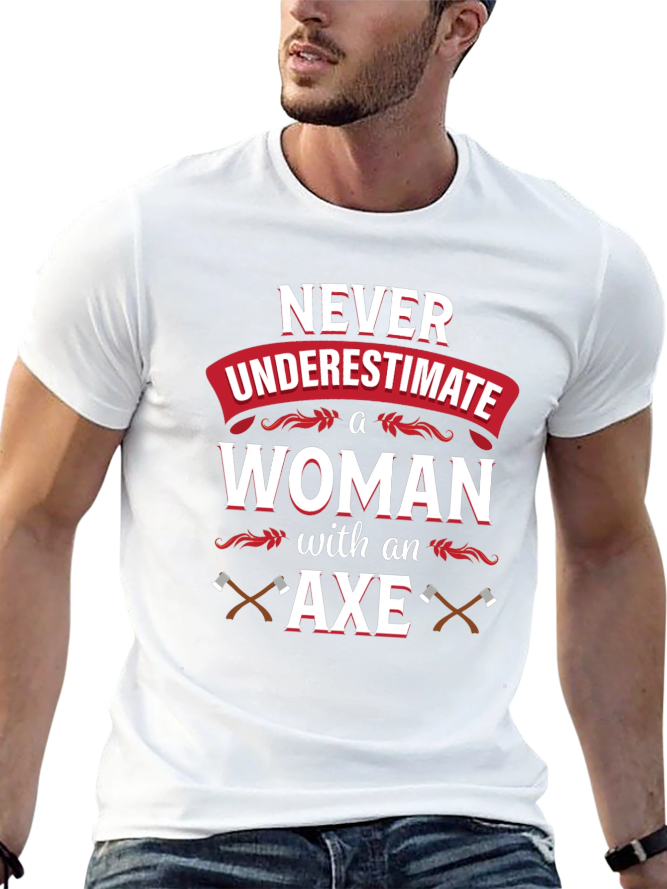 Never Underestimate A Woman With An Axe T-Shirt