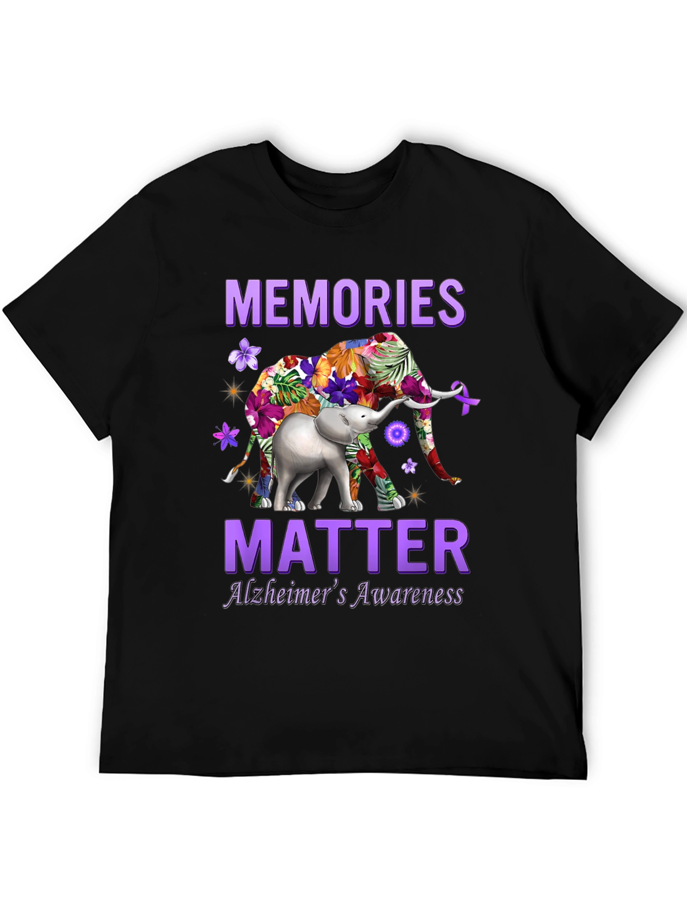 Alzheimers Awareness Elephant T-Shirt