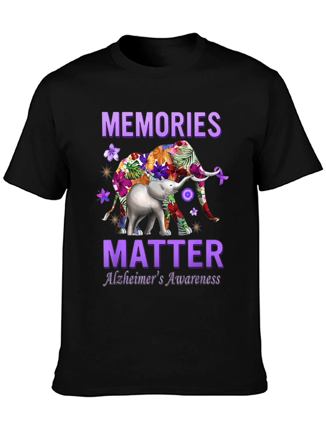 Alzheimers Awareness Elephant T-Shirt