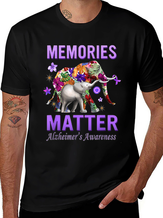 Alzheimers Awareness Elephant T-Shirt