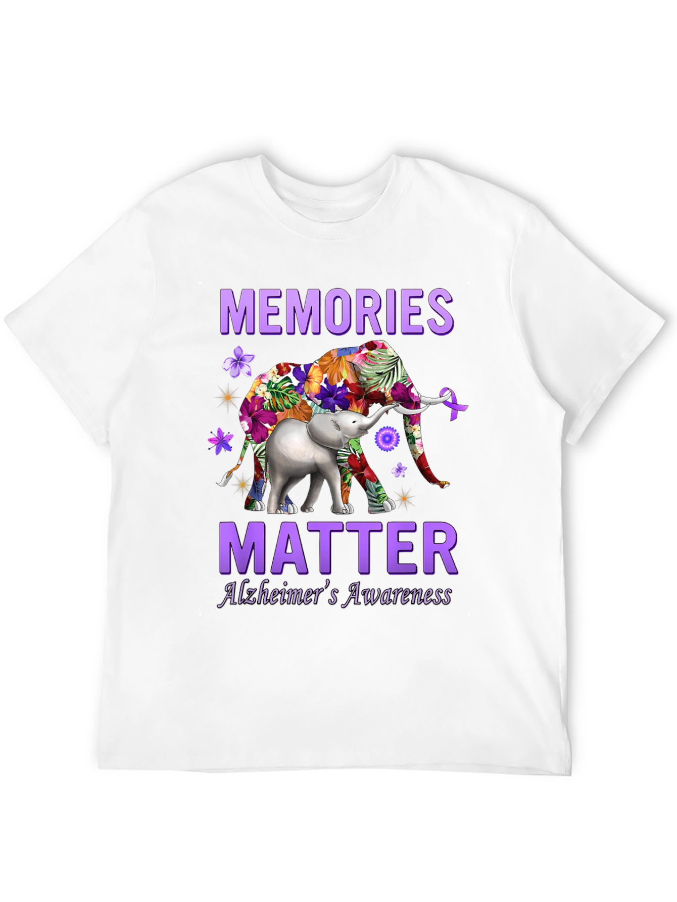 Alzheimers Awareness Elephant T-Shirt