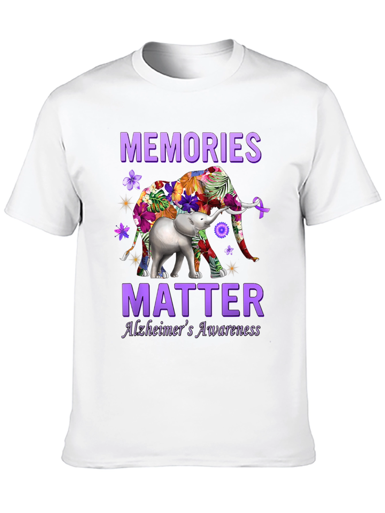 Alzheimers Awareness Elephant T-Shirt