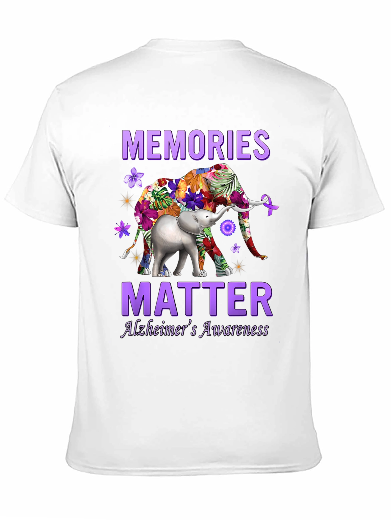 Alzheimers Awareness Elephant T-Shirt