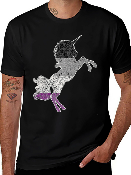 Asexual Pride Unicorn Graphic T-Shirt