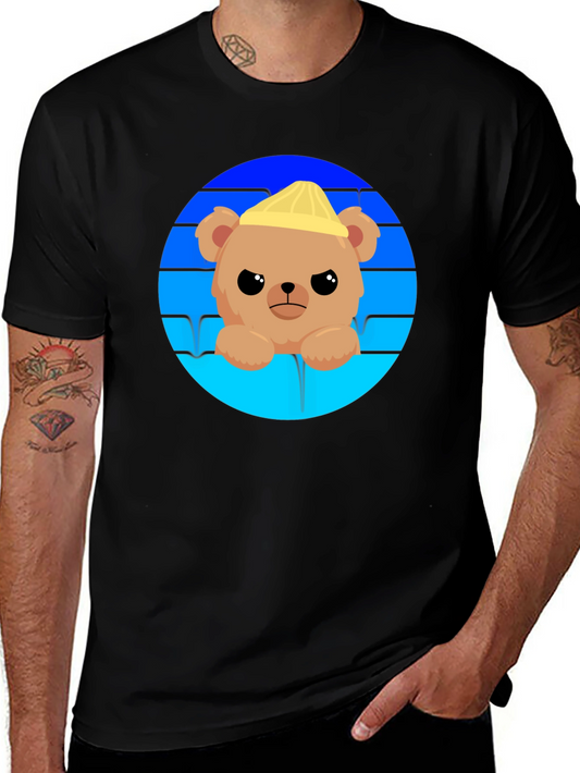 Cute Bear with Hat Graphic T-Shirt