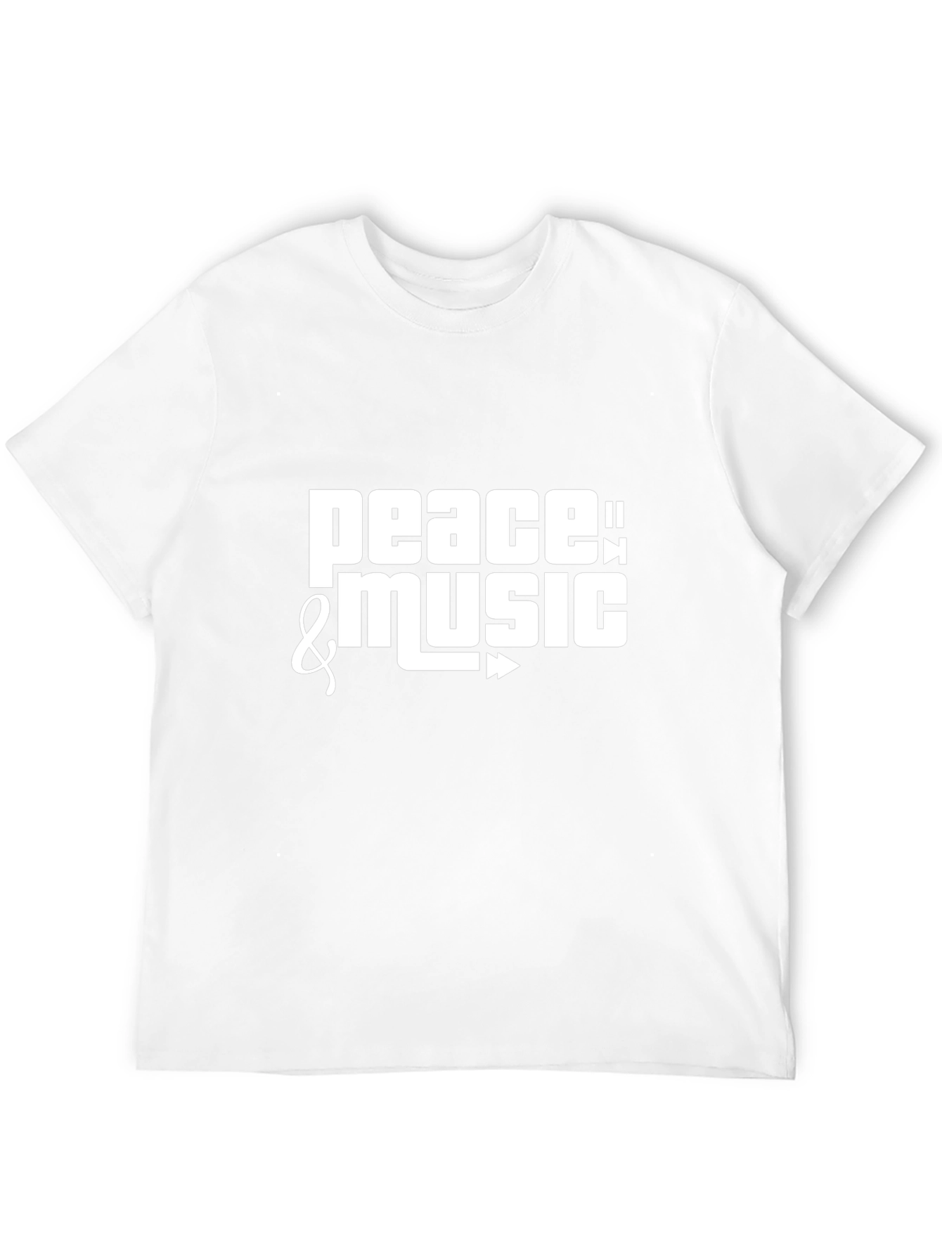 Peace & Music Graphic Black T-Shirt