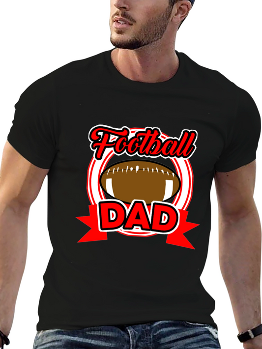 Football Dad Graphic T-Shirt Black Tee